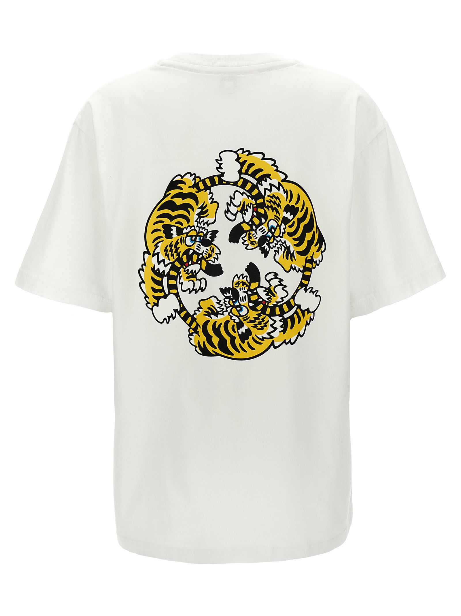Kenzo Verdy Os Printed Cotton T-shirt In Offwhite