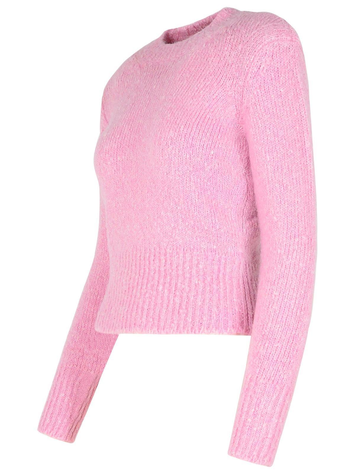 Shop Isabel Marant Kalo Crewneck Jumper In Pink