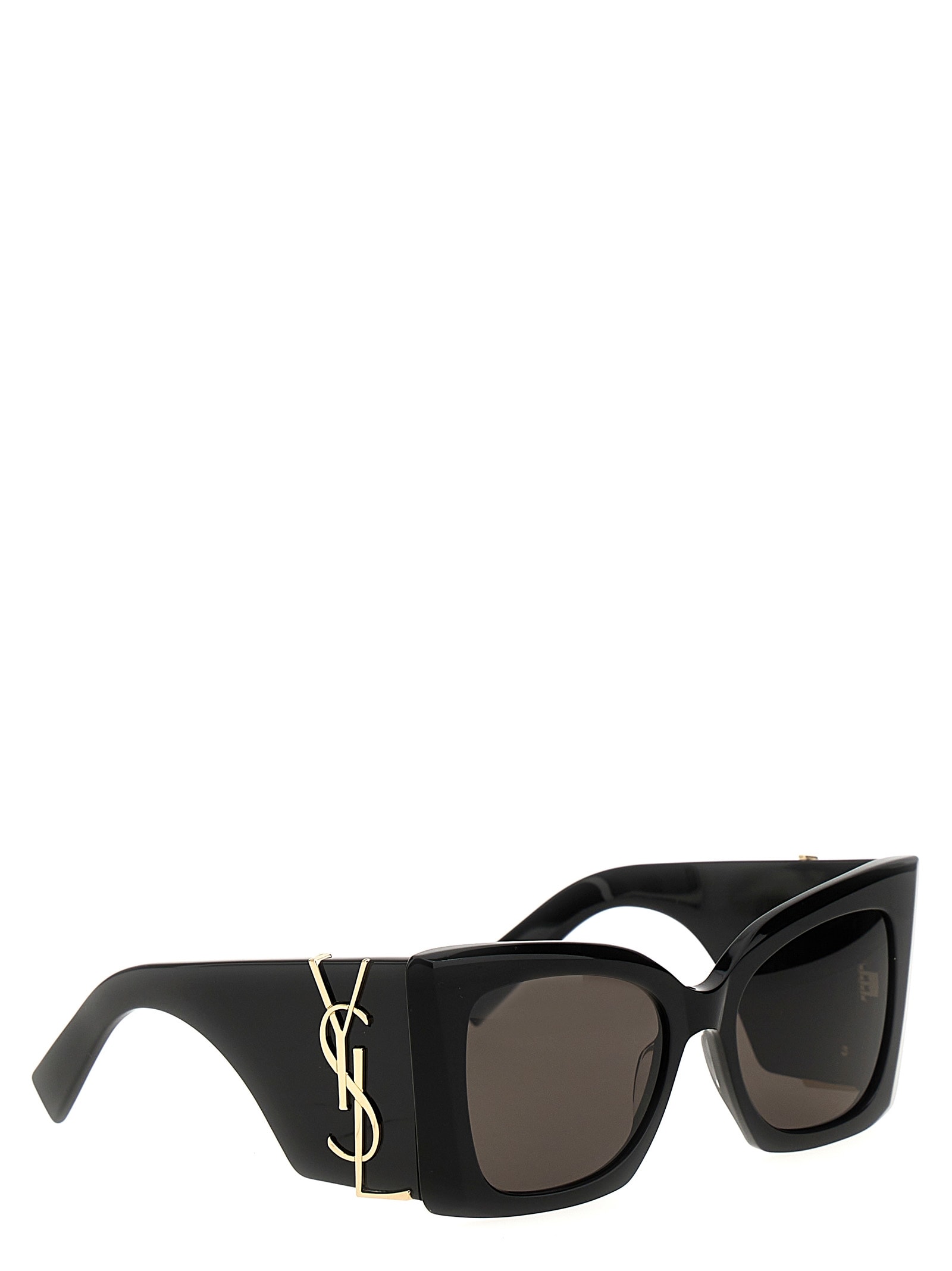 Shop Saint Laurent Sl M119 Blaze Sunglasses In Black