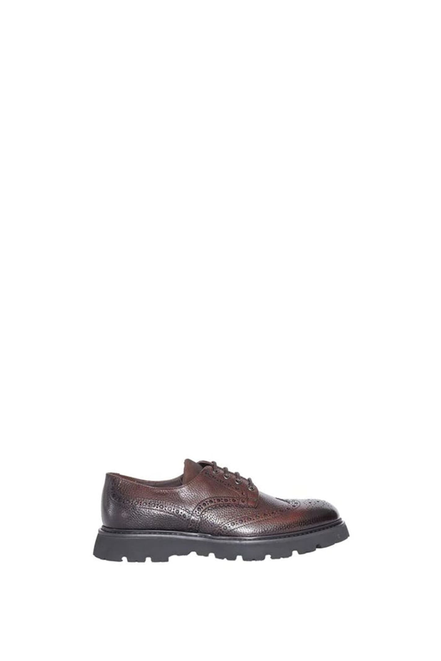 Shop Doucal's Stringate Derby In Brown