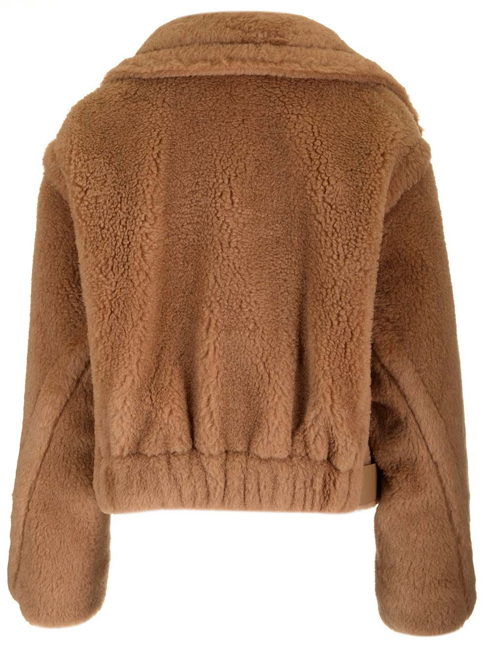 Max Mara Gardone Camel Hair And Silk Teddy Coat In Brown