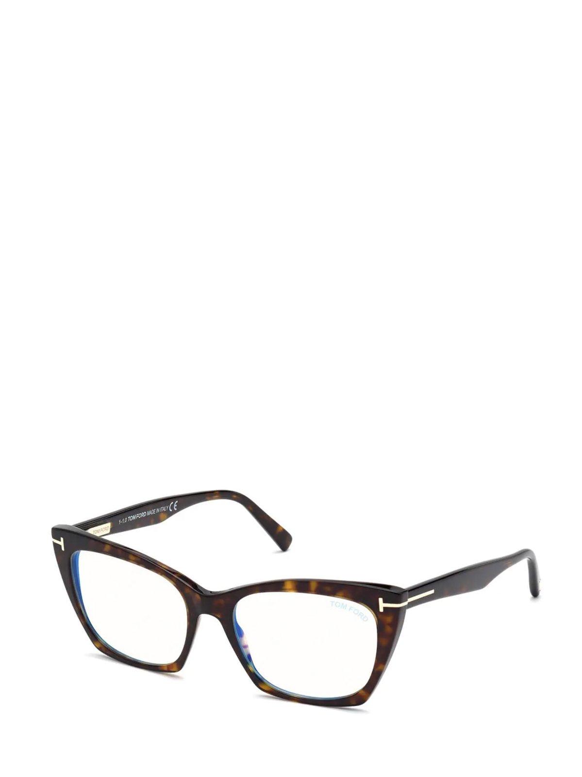 Shop Tom Ford Cat-eye Glasses In 54052 - Avana Scura