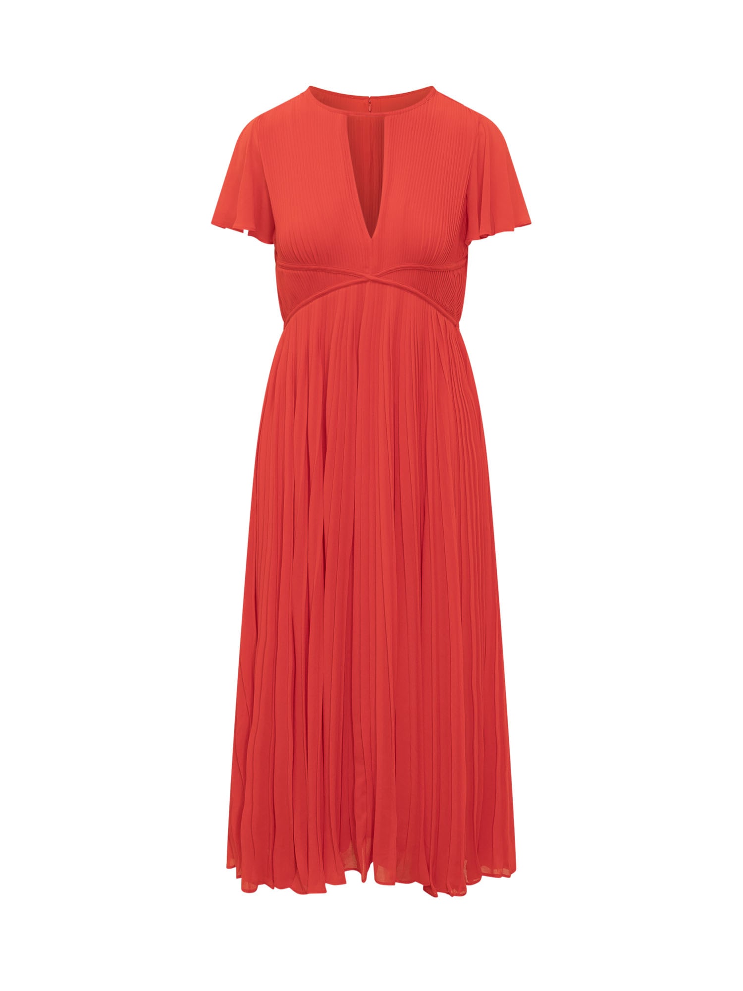Shop Michael Michael Kors Pleated Dress In Red