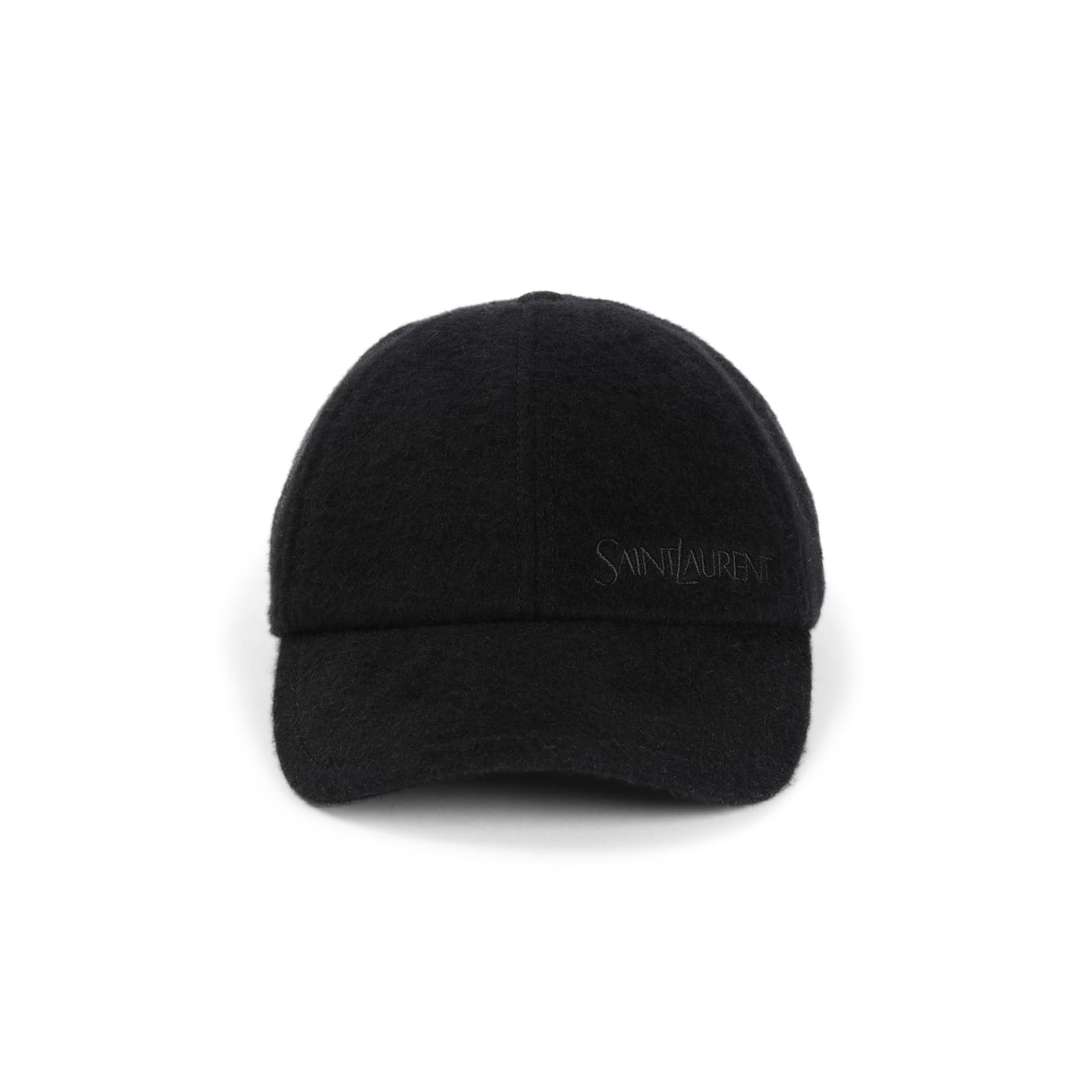 Shop Saint Laurent Sl Embroidered Hat In Nero