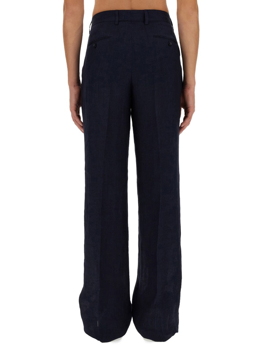 Shop Dolce & Gabbana Linen Pants In Blue