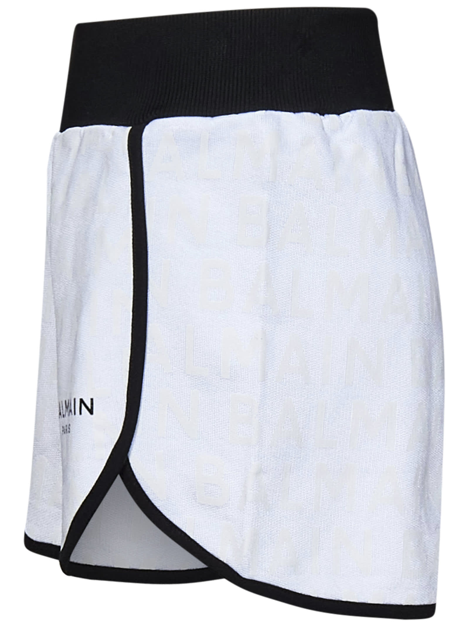 Shop Balmain Shorts In White