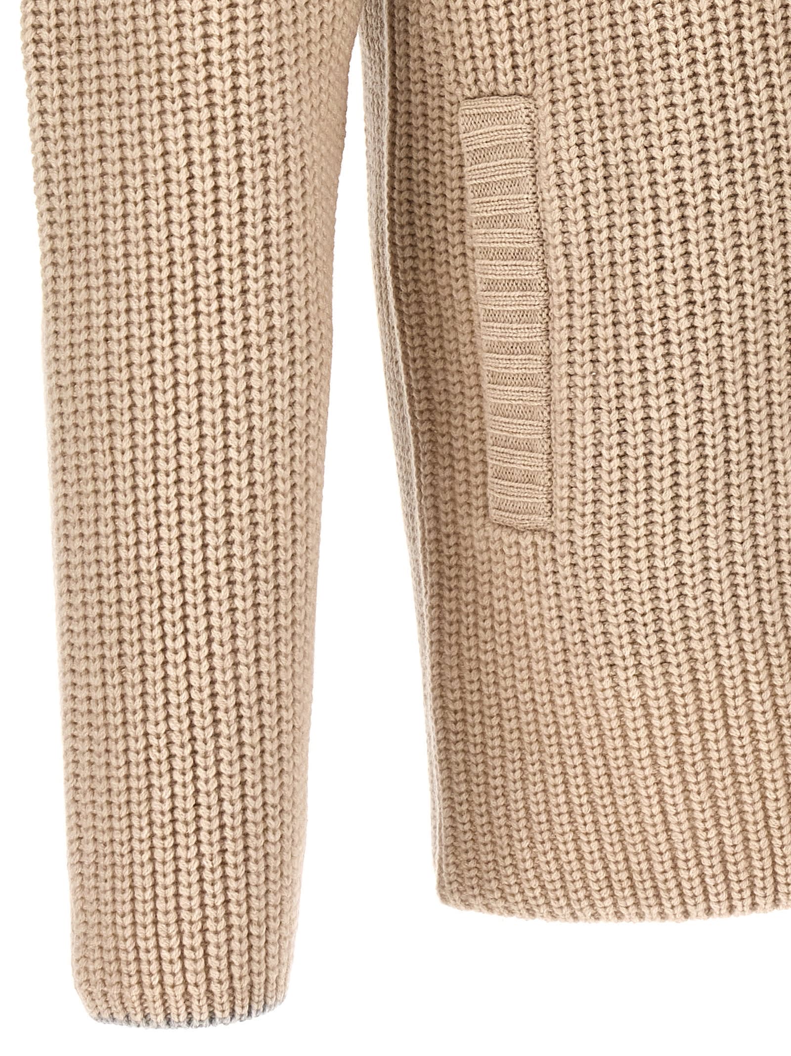 Shop Brunello Cucinelli Double-breasted Cardigan In Beige