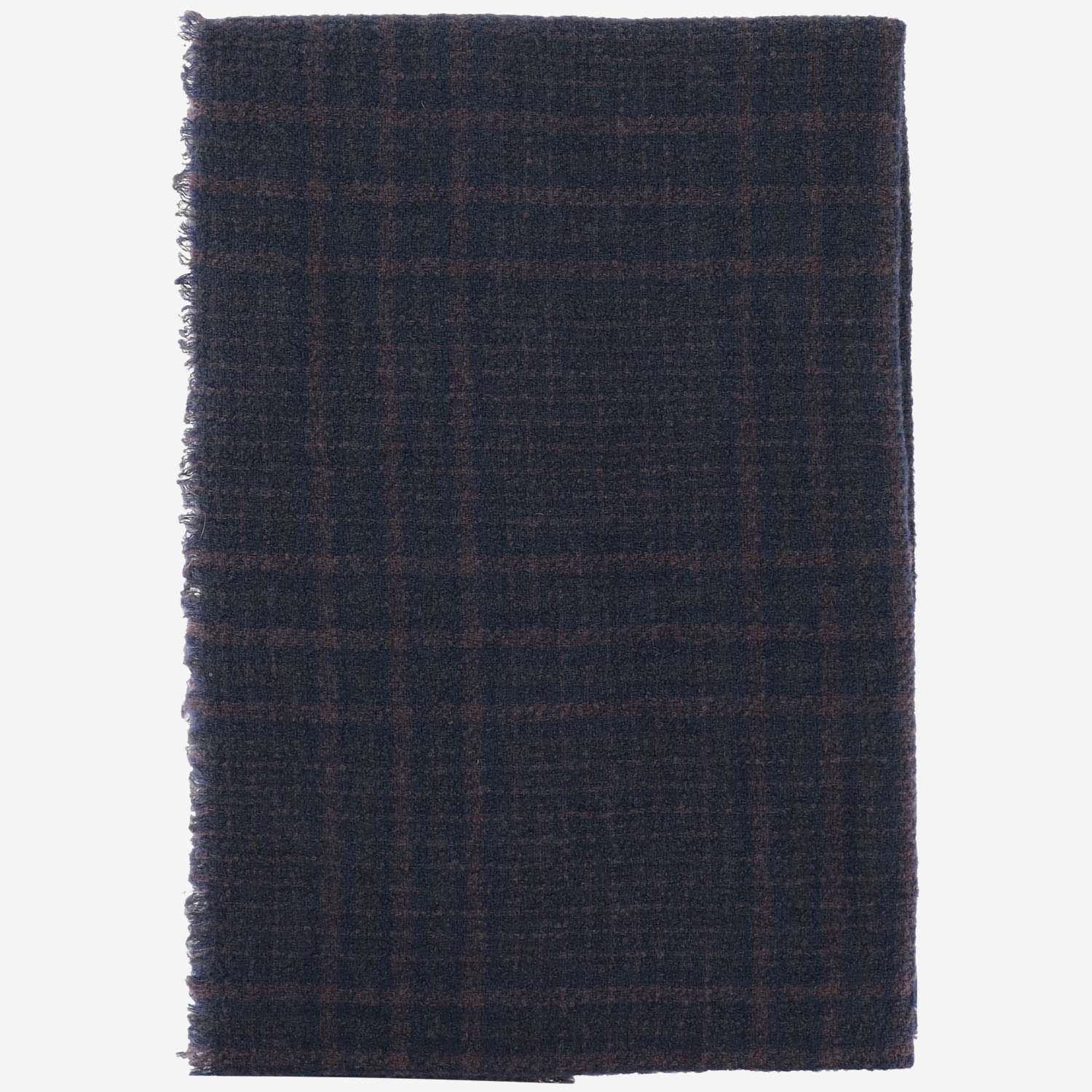 Shop Faliero Sarti Perry Scarf With Check Pattern In Marr Blu