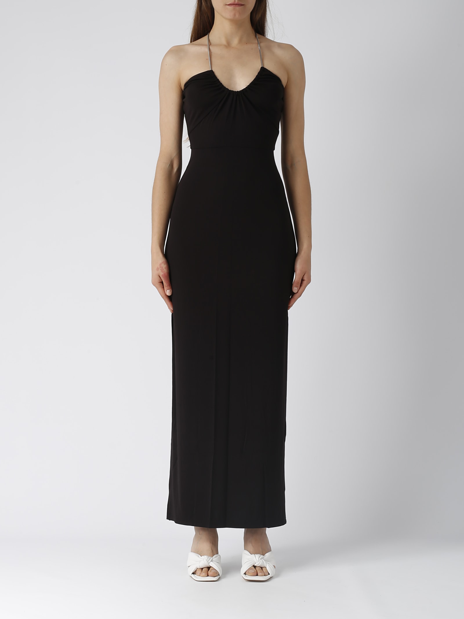 Shop Michael Kors Chain Maxi Dress Dress In Nero