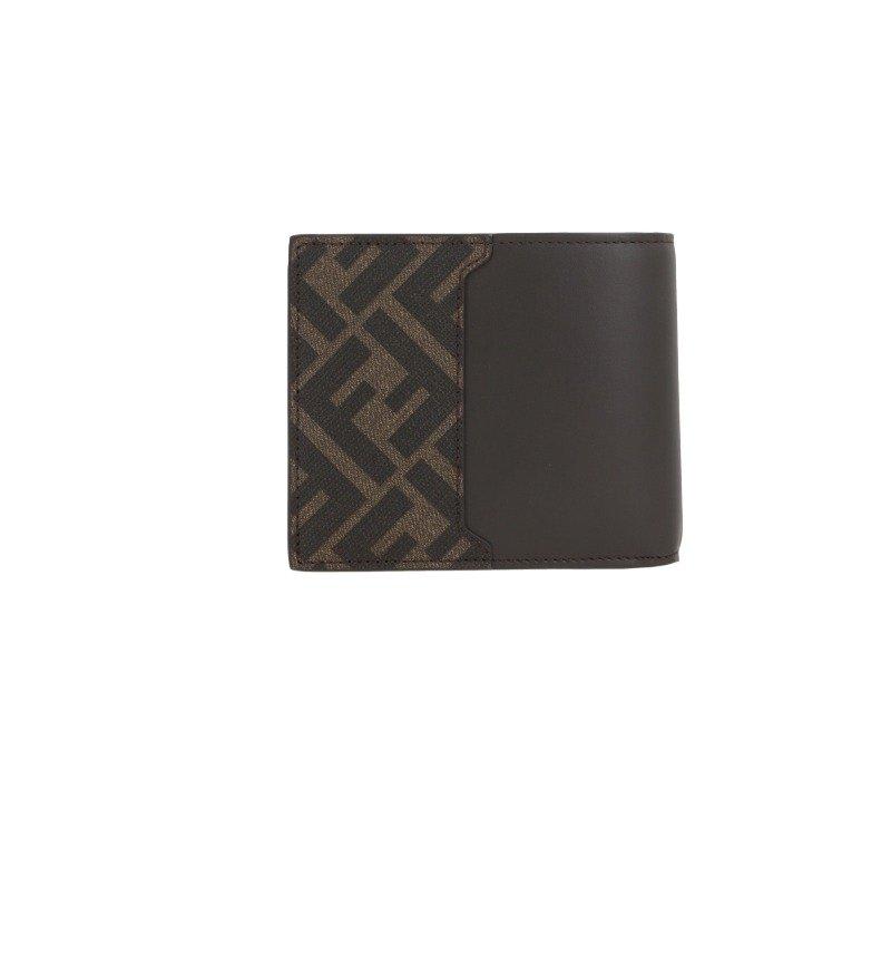 Shop Fendi Ff Bi-fold Wallet In Real Ebano Tbmr P