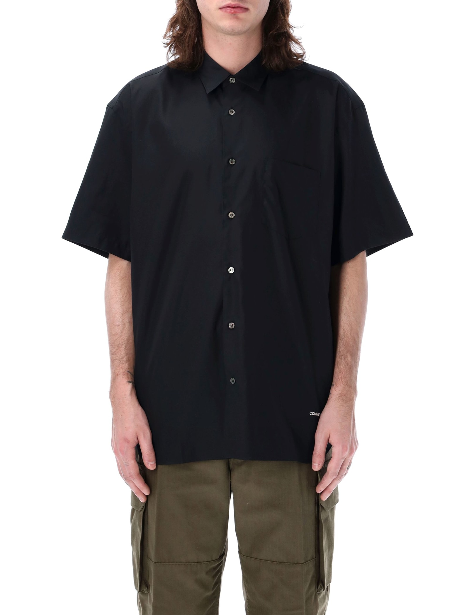 Shop Comme Des Garçons Homme Deux Boxy Fit S/s Shirt In Black