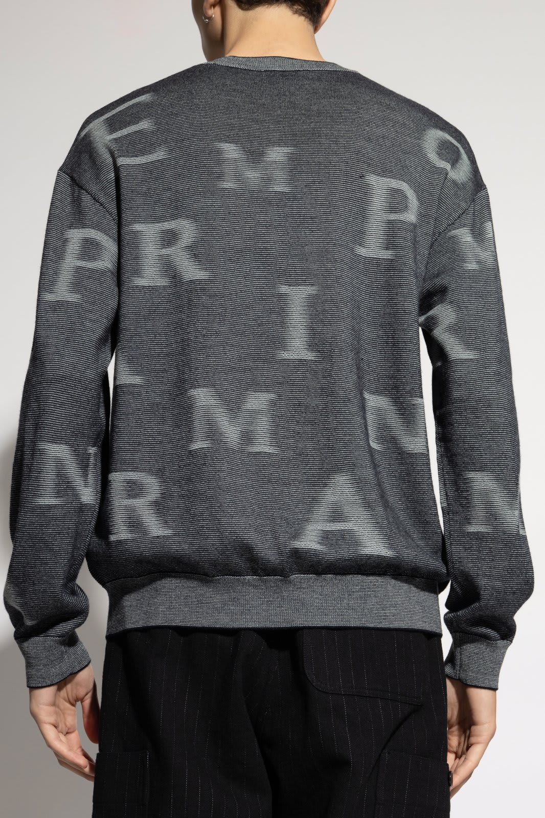 Shop Emporio Armani Wool Sweater By  In Grey