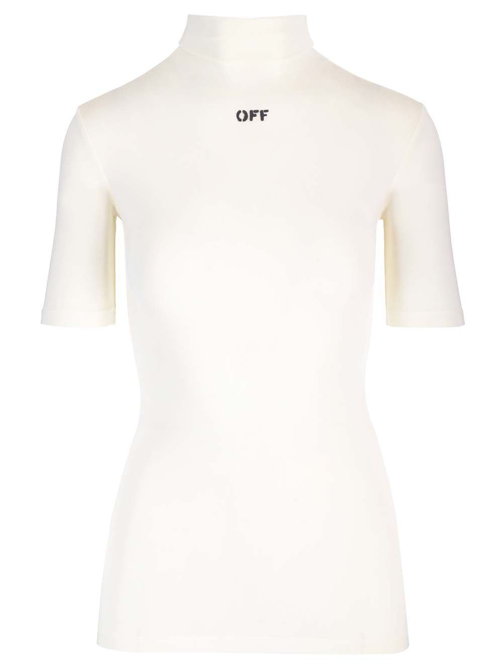Shop Off-white Fitted Top In Bianco