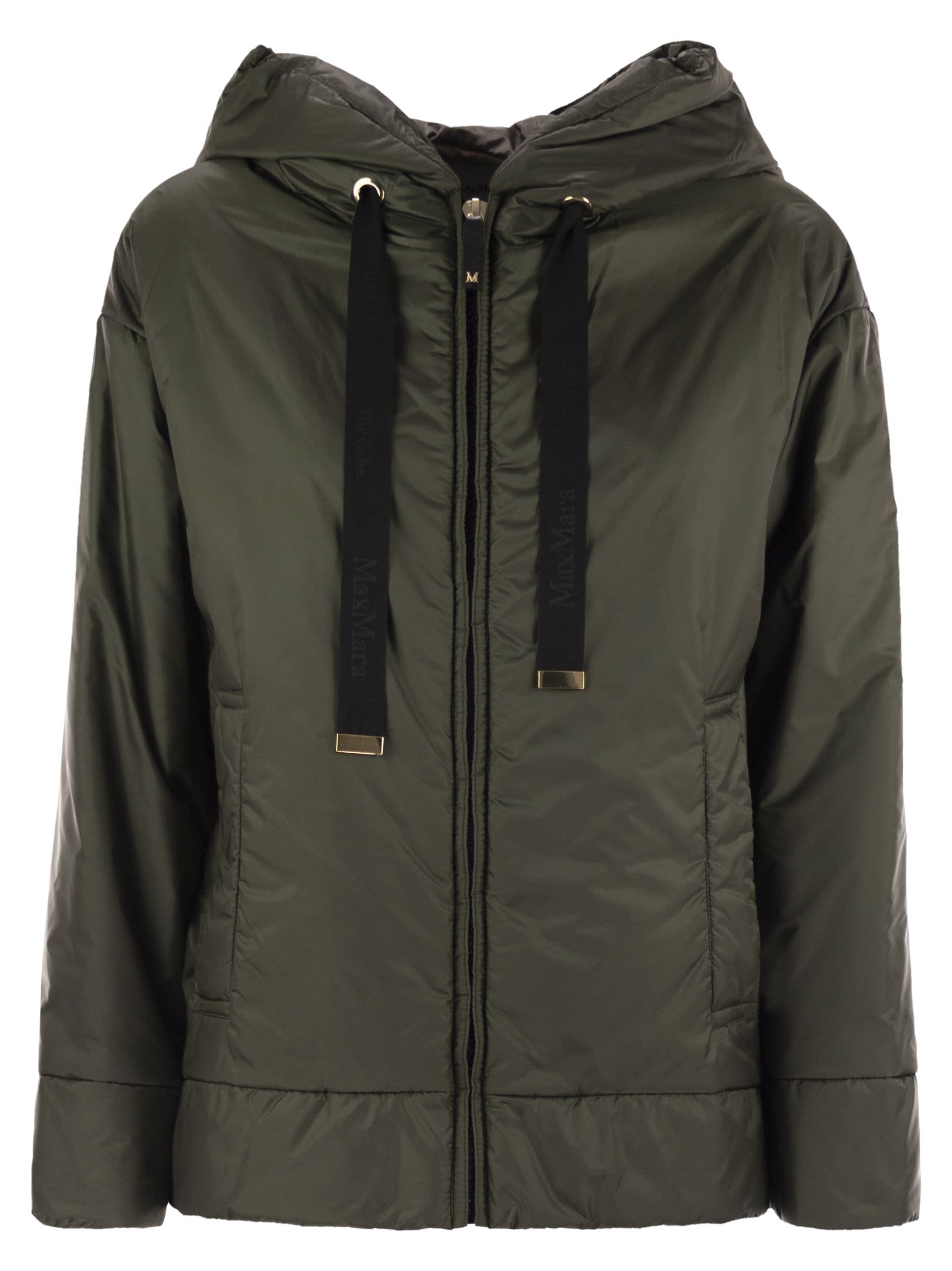 Olive Green Polyester Daria Padded Jacket