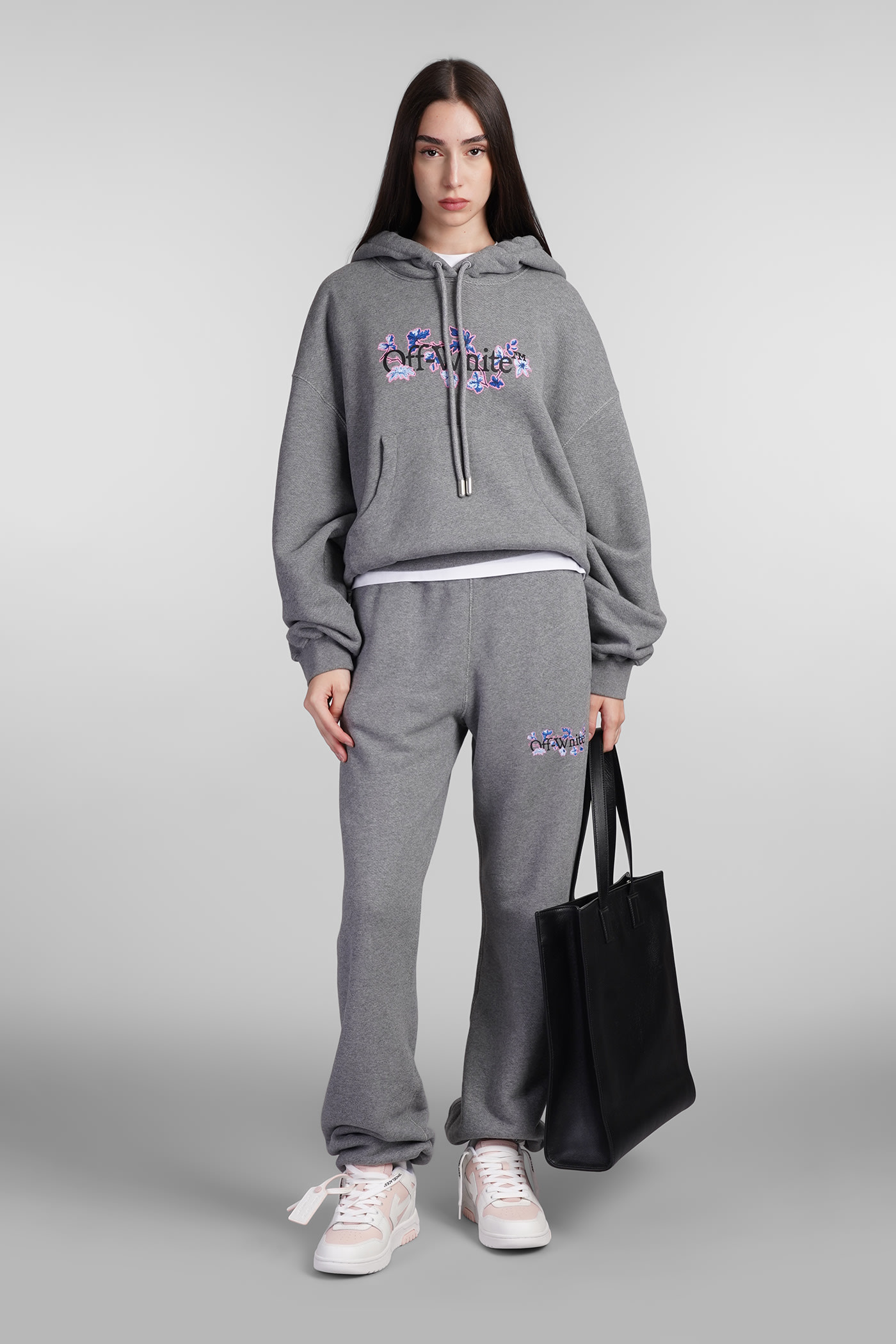 Shop Off-white Sweatshirt In Grey Cotton