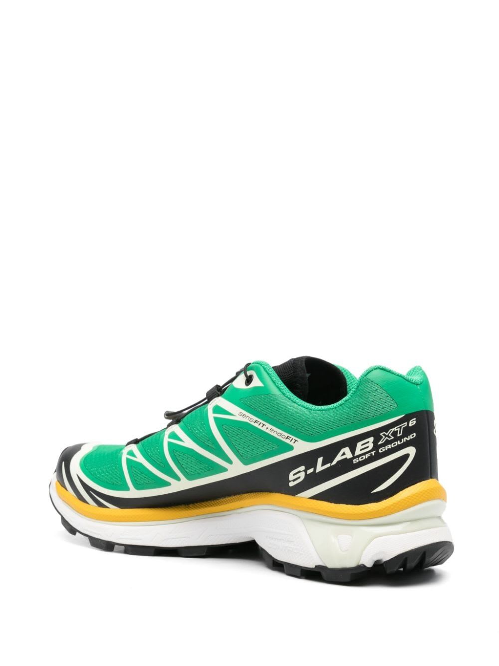 Shop Salomon Xt-6 Sneakers In Bright Green Black Sulphur