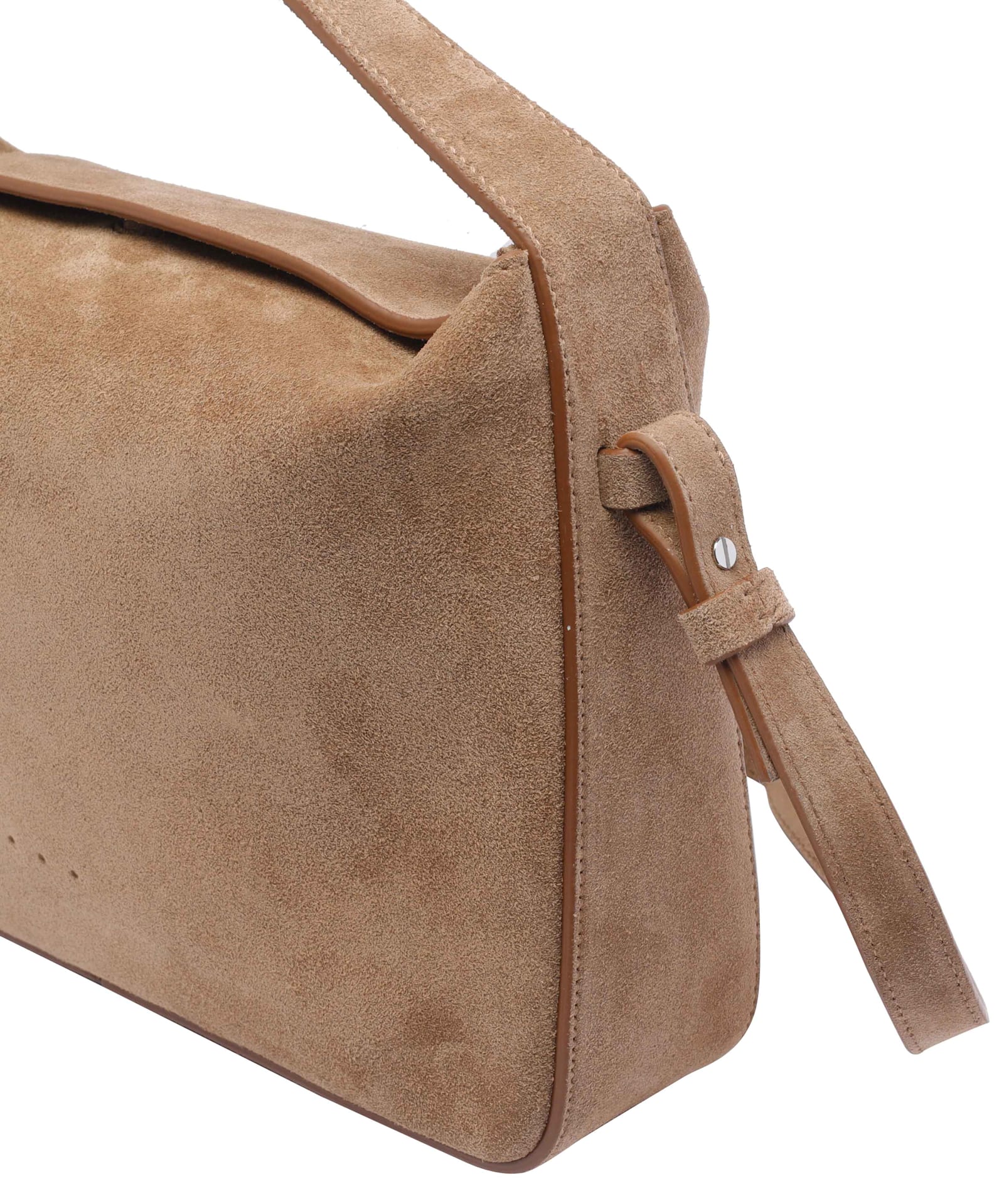 Aesther Ekme Top-handle Suede-leather Shoulder Bag In Brown