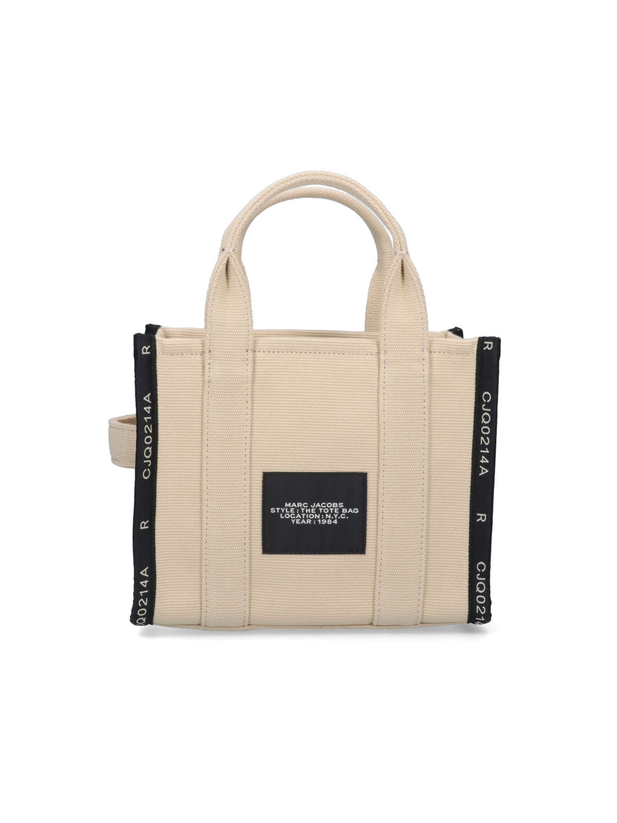 Shop Marc Jacobs Mini Tote Bag The Jacquard In Beige