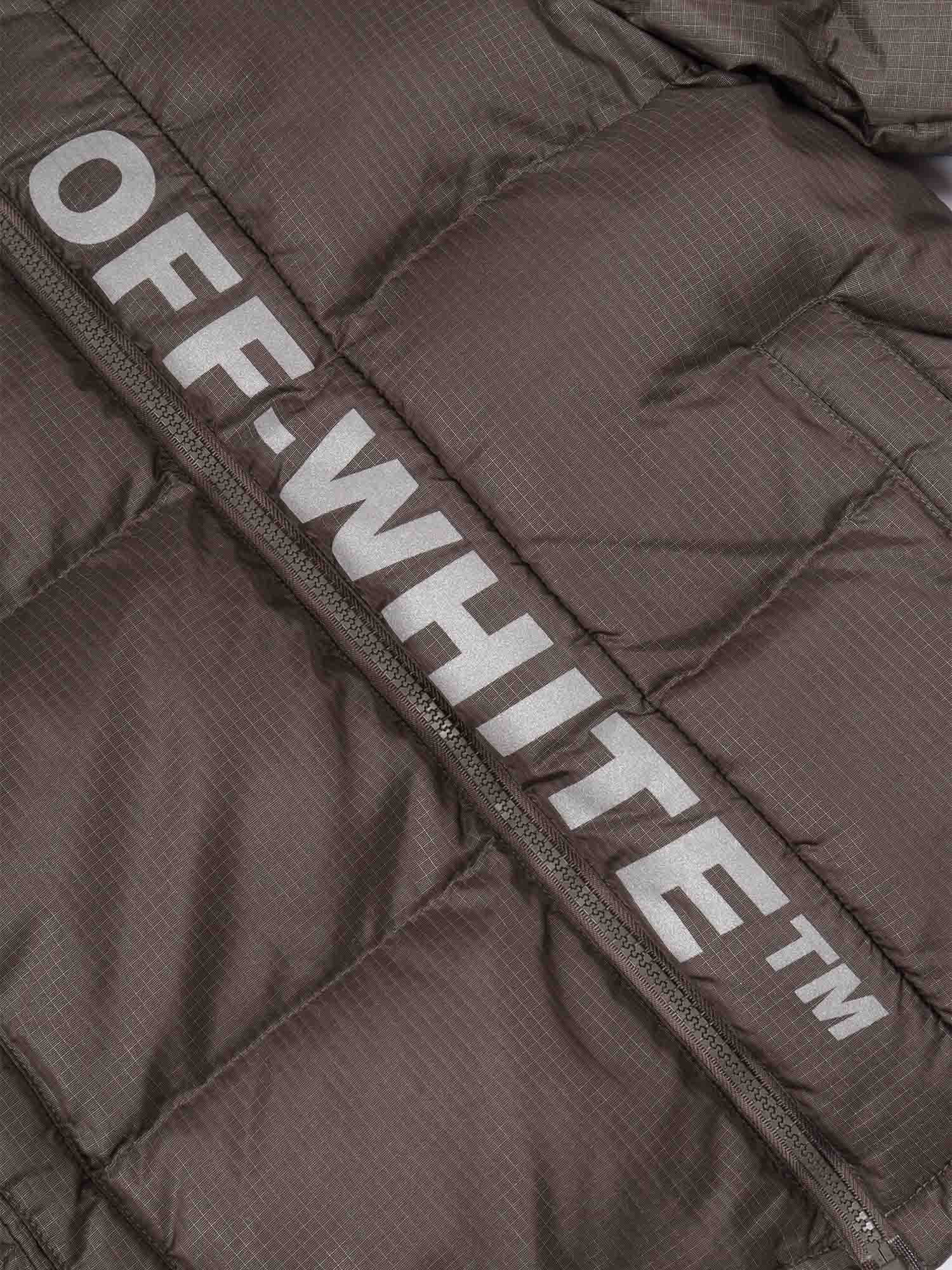 Off-white Off White Ripstop Puffer Dark Grey - Ref In Brown