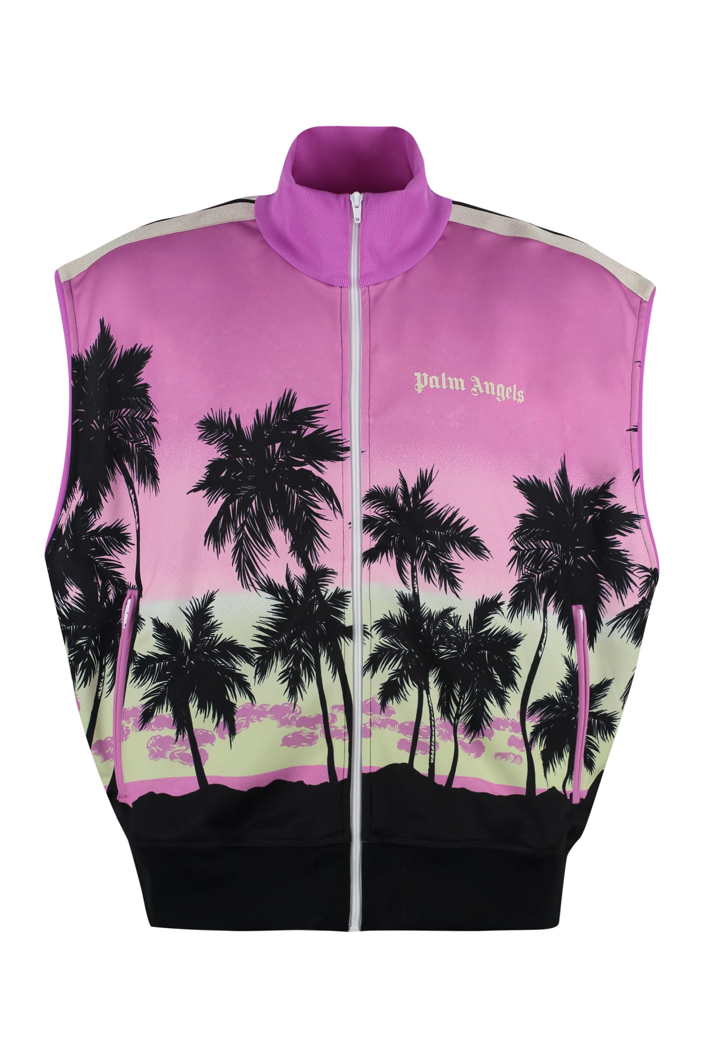Shop Palm Angels Sport Vest With Sunset Print