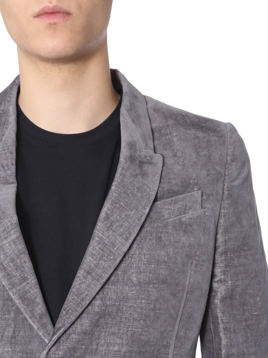 Shop Rick Owens Single-breasted Jacket In Grey