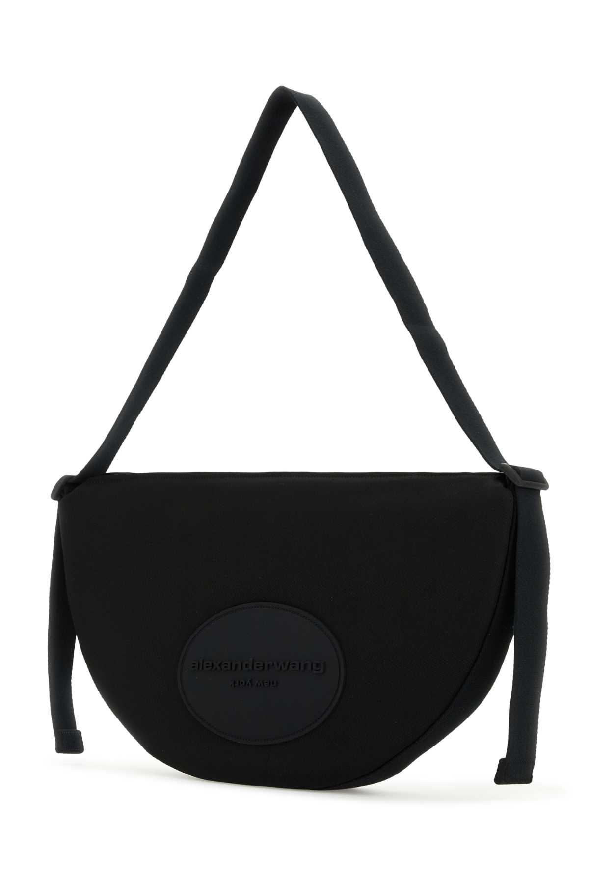 Alexander Wang Black Canvas Large Bo Shoulder Bag In Black