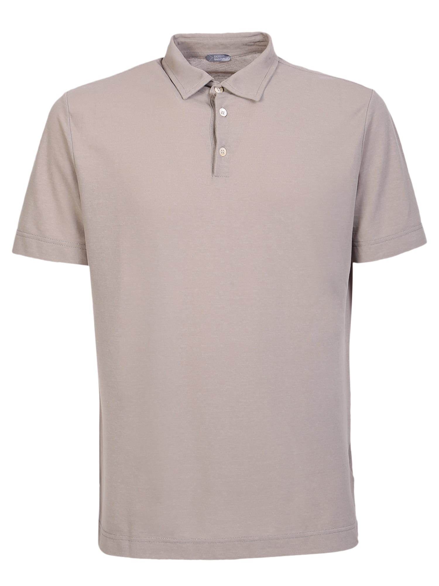 Shop Zanone Taupe Polo Shirt In Beige