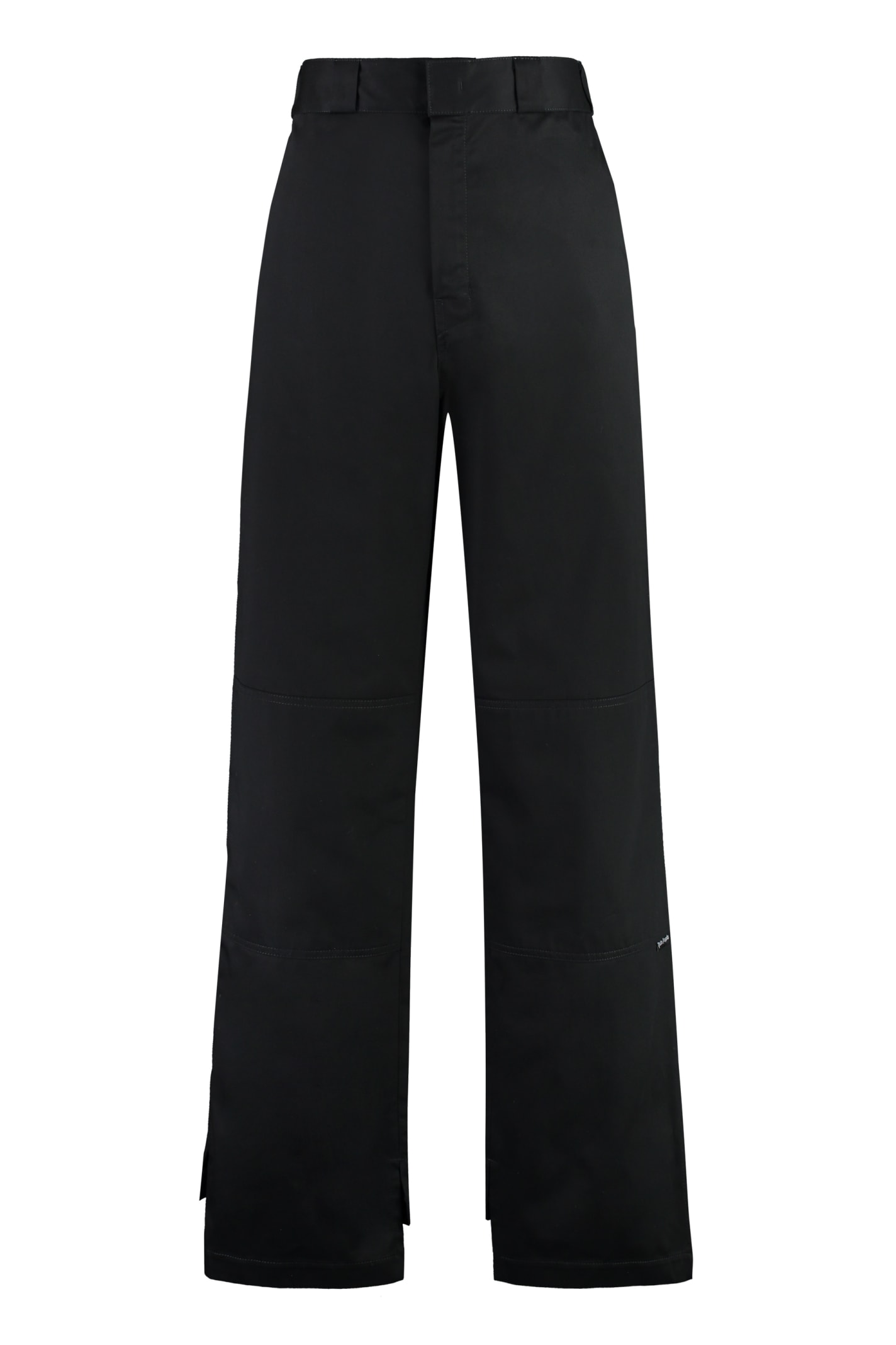 Palm Angels Cotton Cargo-trousers In Black