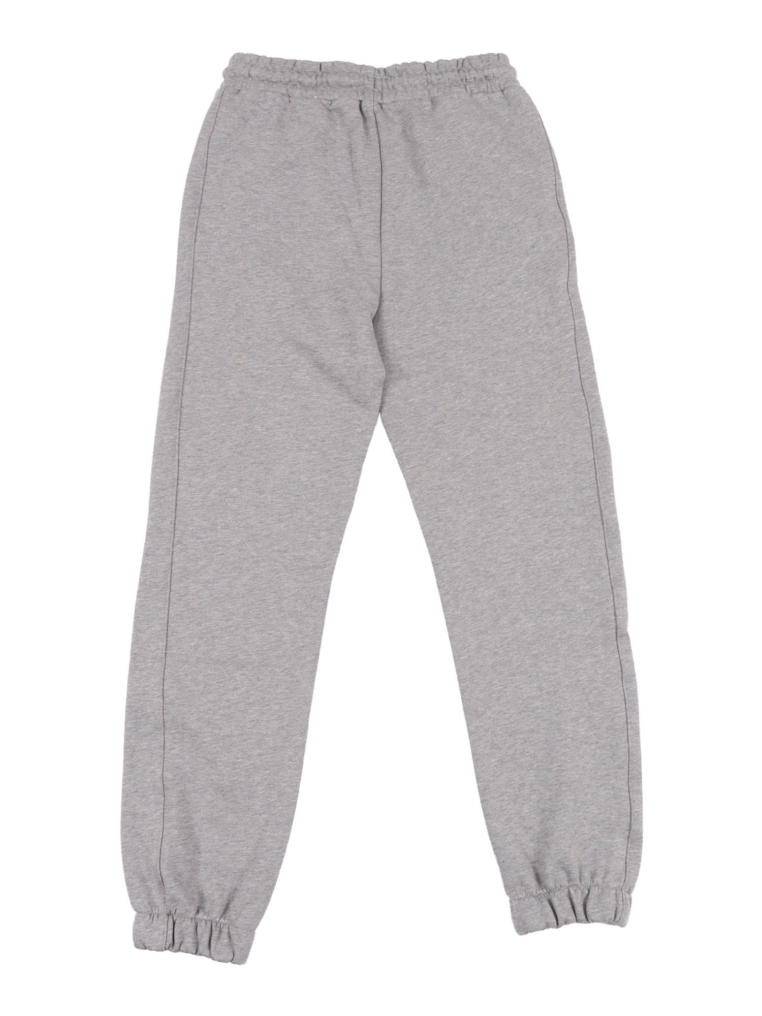 Msgm Fleece Pants Unisex In Gray
