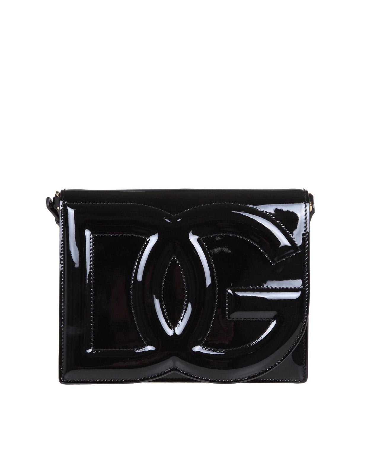 Shop Dolce & Gabbana Logo Embossed Crossbody Bag
