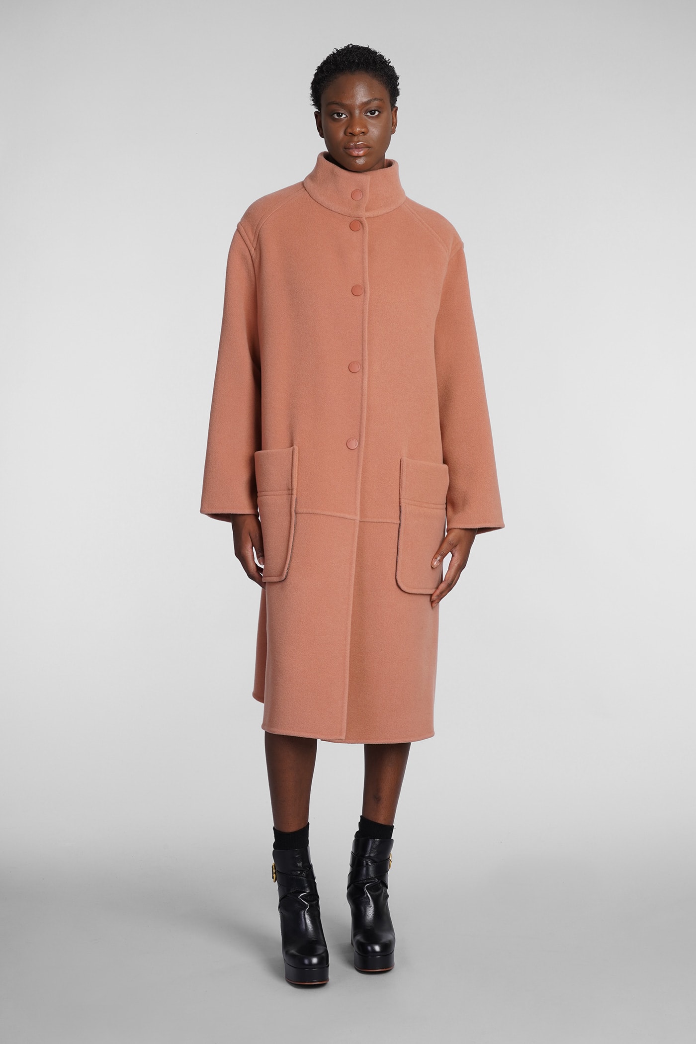 See by Chloé Coat In Brown Polyamide