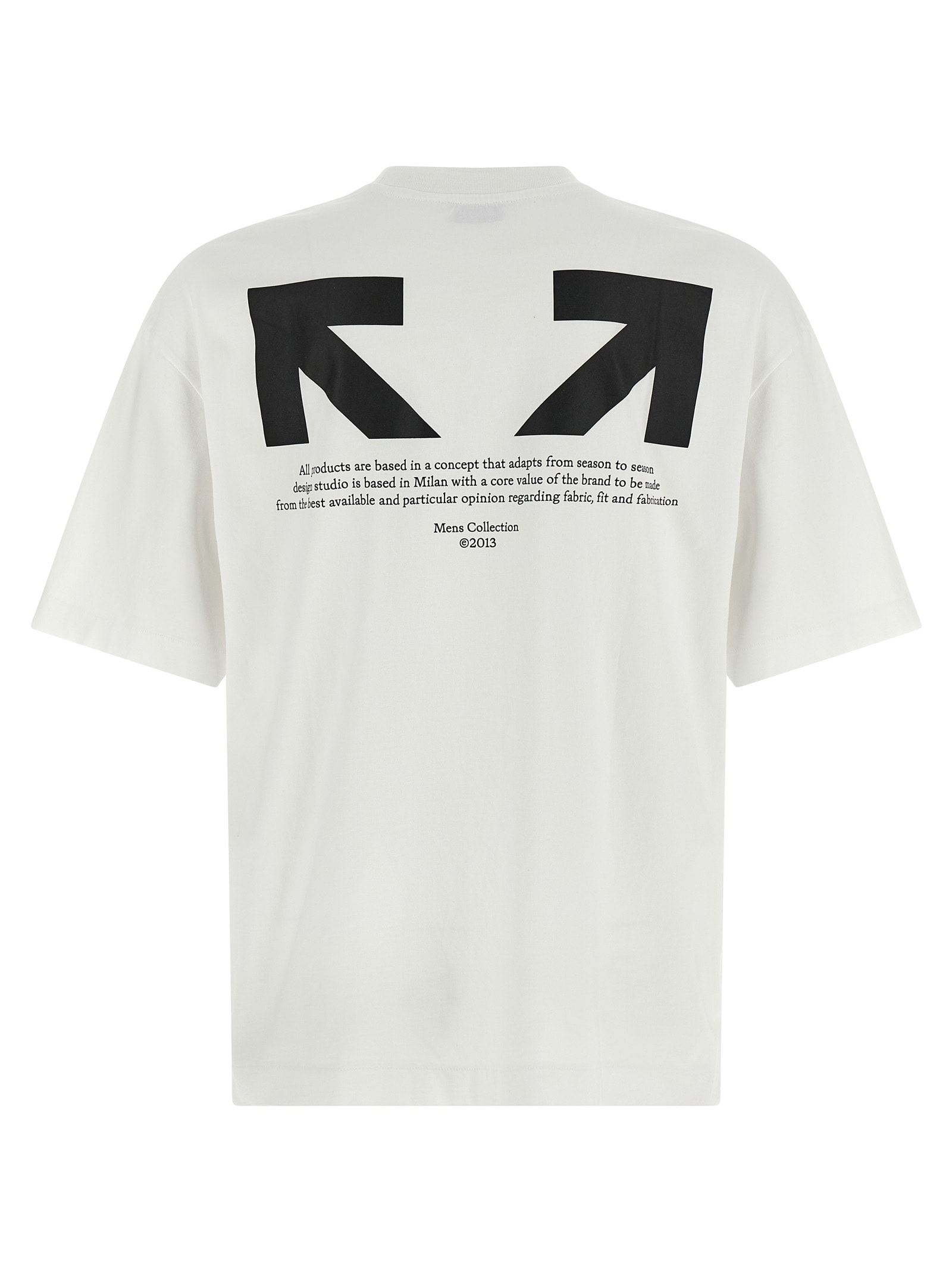 Off-white Graphic Print Crew Neck T-shirt In White