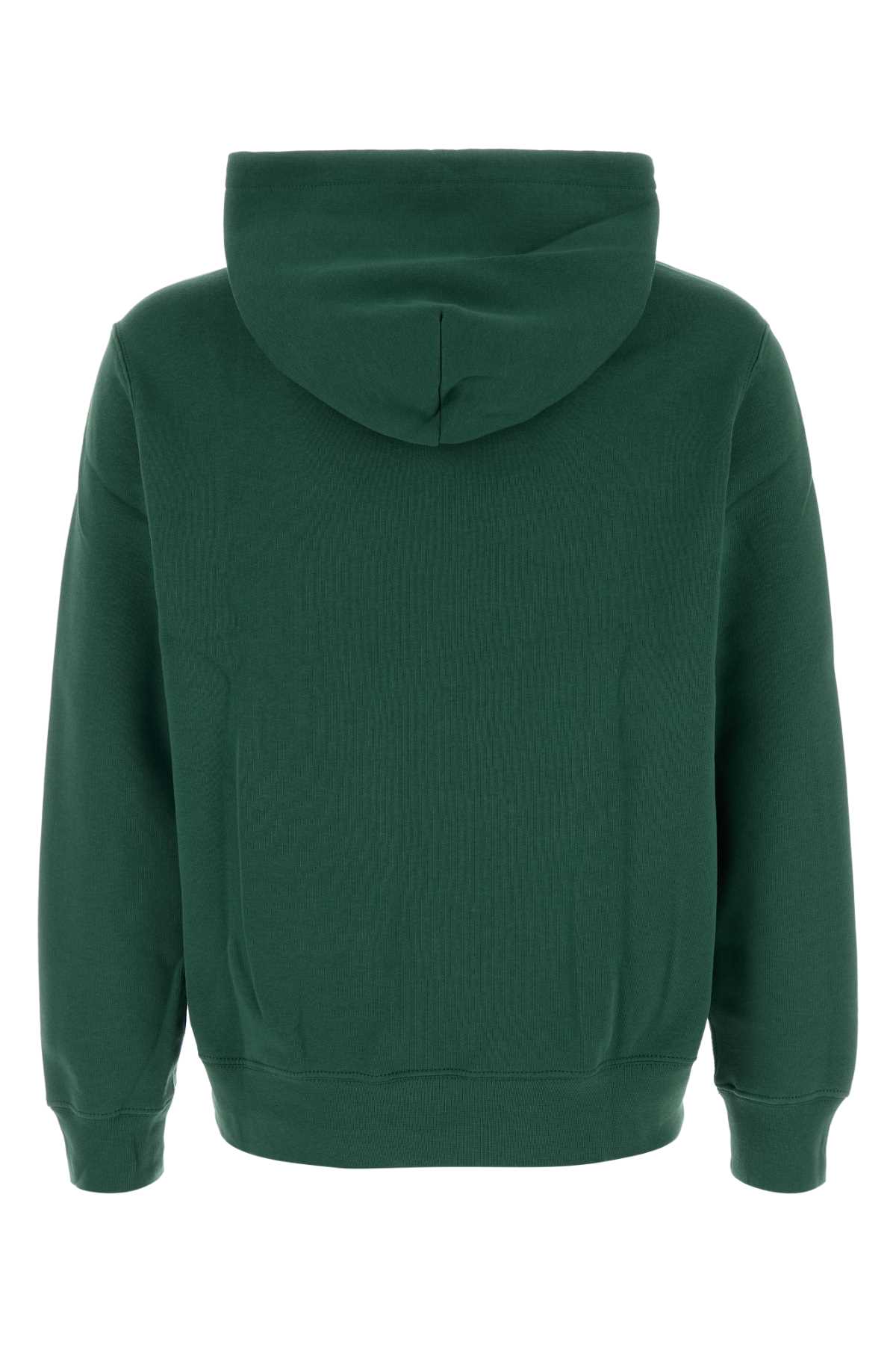 Polo Ralph Lauren Green Hoodie With Drawstring Hood And Logo Print On The Front In Cotton Blend Man In Green