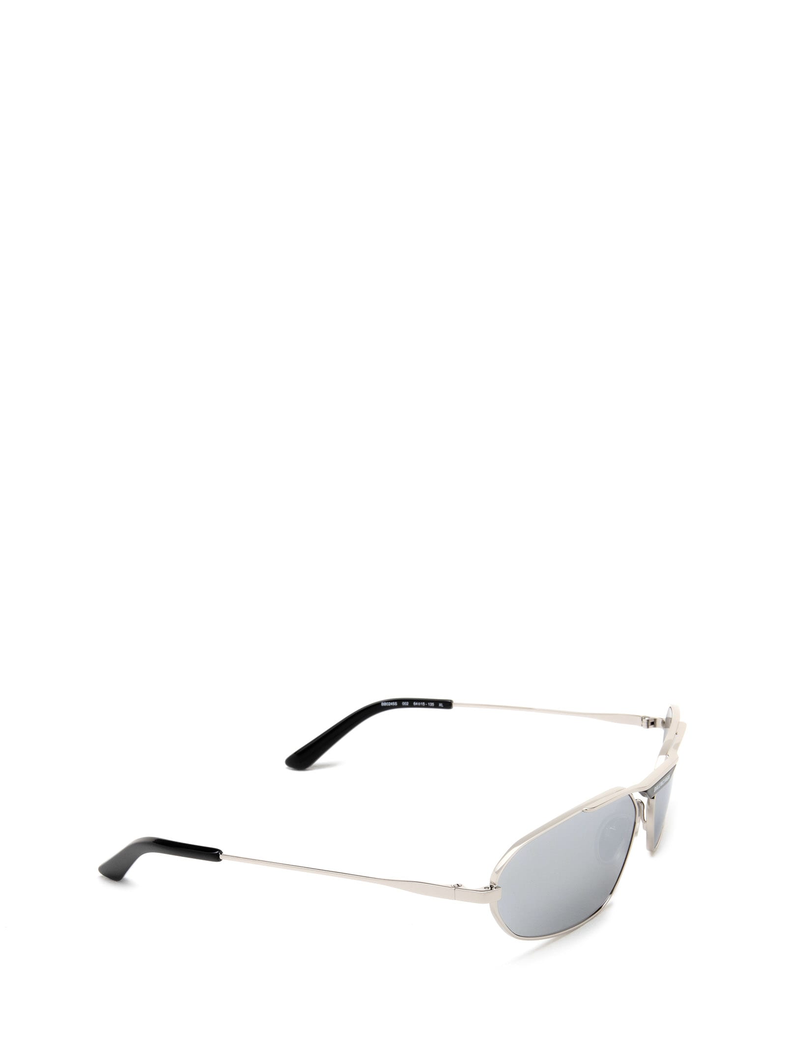 Shop Balenciaga Bb0245s Silver Sunglasses