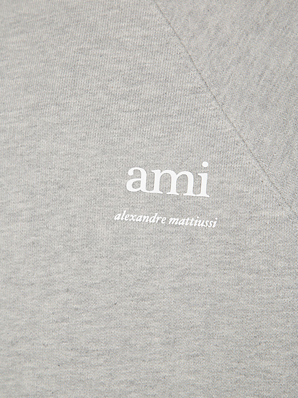 Shop Ami Alexandre Mattiussi Sweatshirt Ami Am In Heather Ash Grey