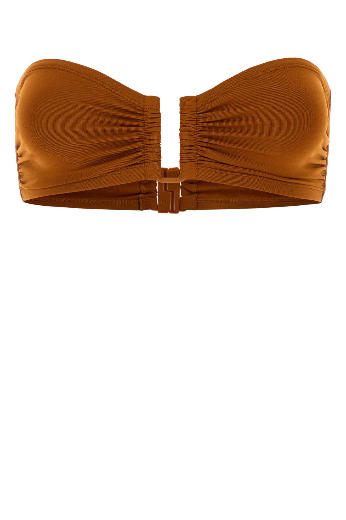 Eres Women Caramel Stretch Nylon Show Bikini Top In Brown