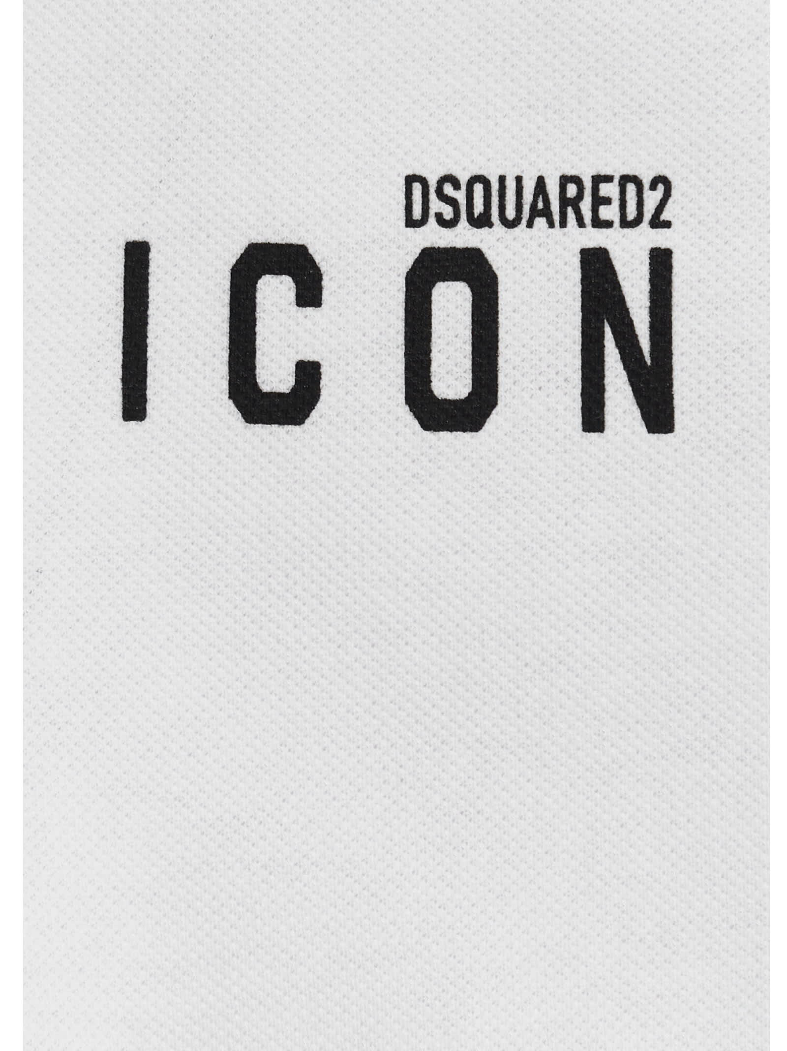 Dsquared2 Icon Polo Shirt In White