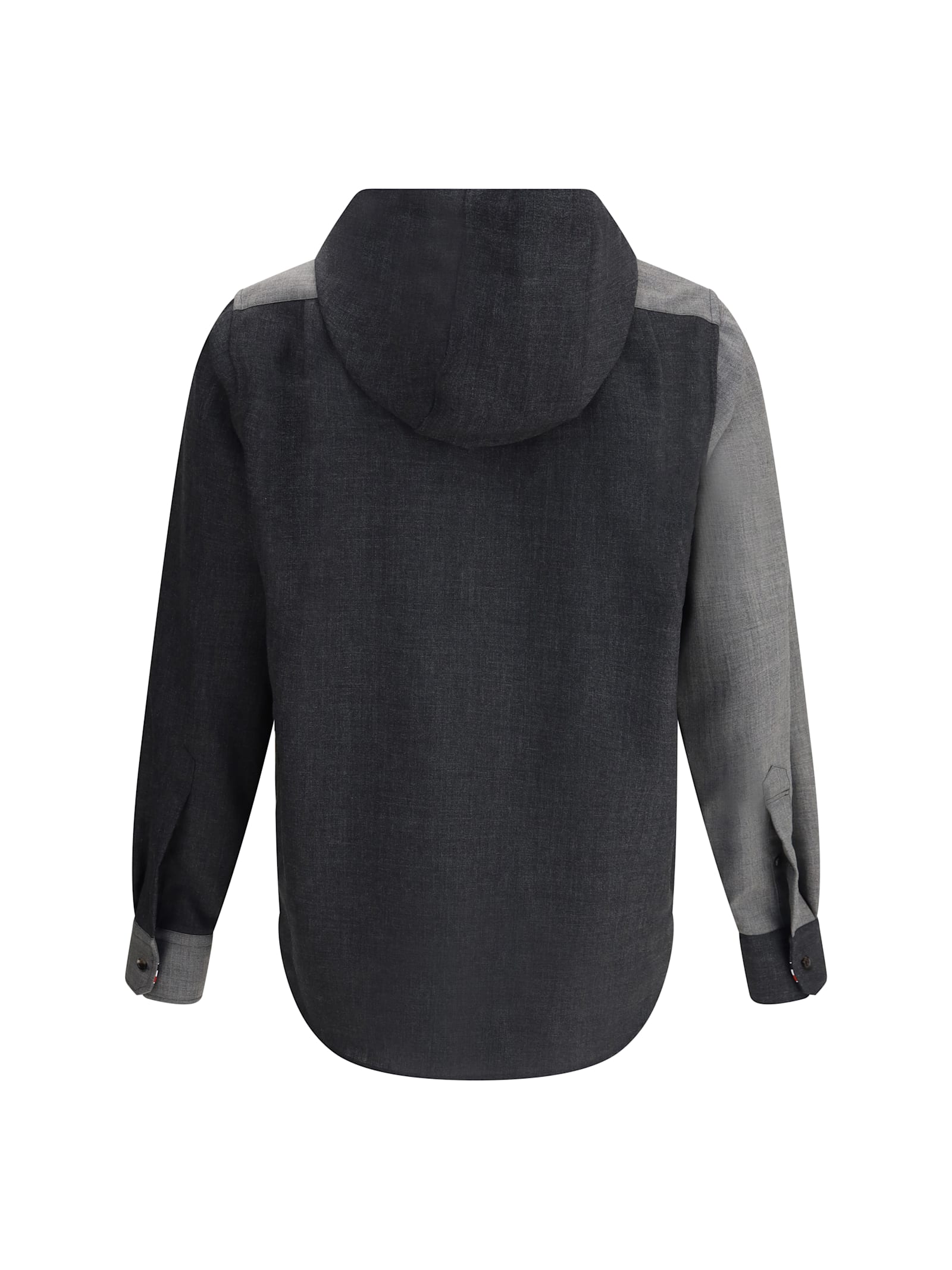 Thom Browne Hooded Shirt Jacket In Multi