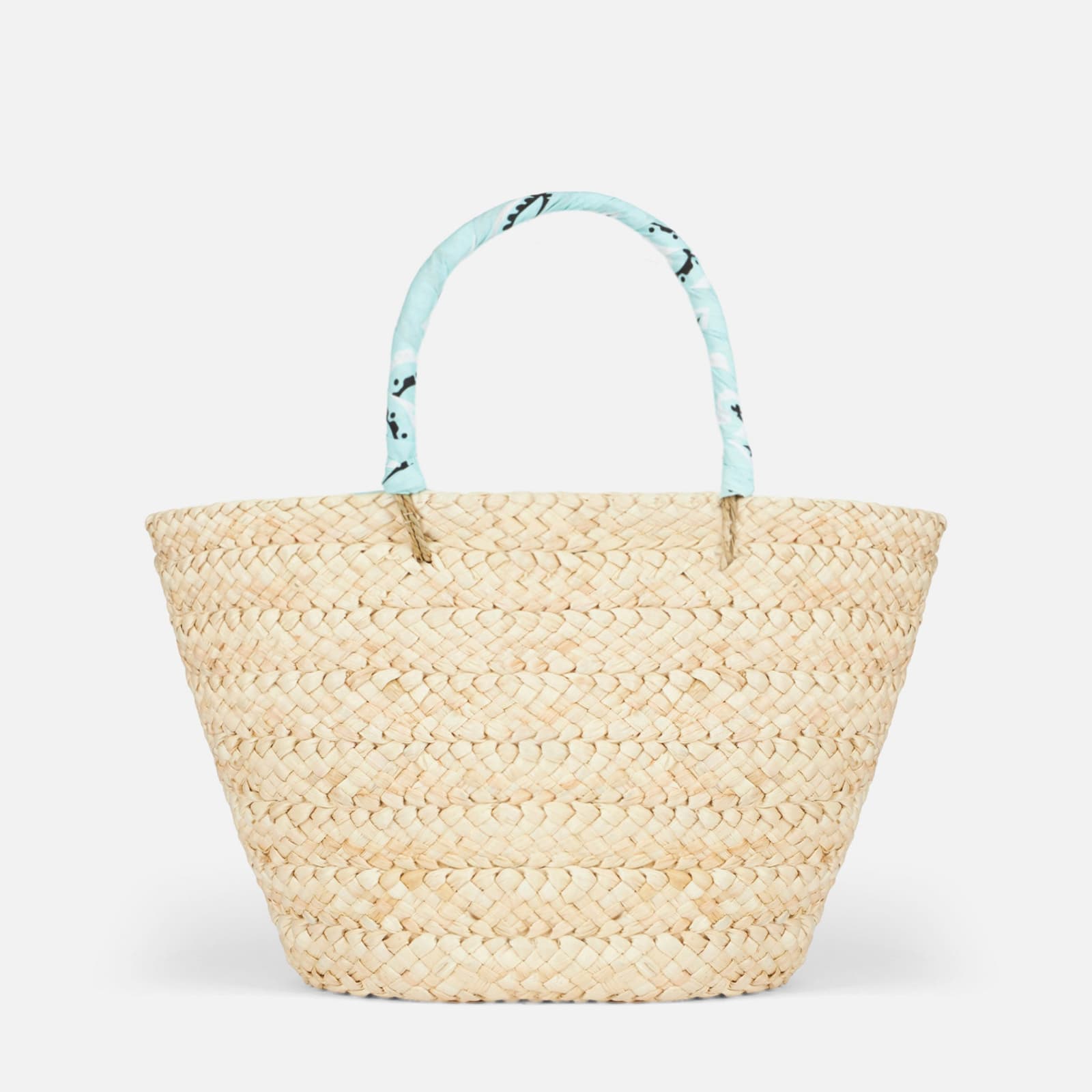 Mc2 Saint Barth Small Straw Bag Kylie With Embroidery And Paisley Handles In Green