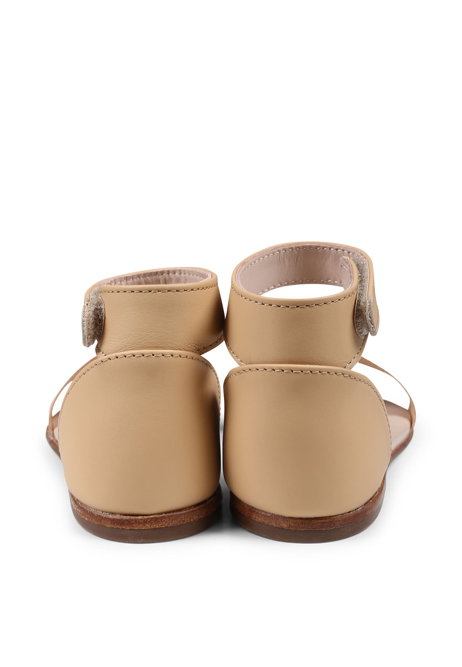 Chloé Logo-print Sandals In Beige