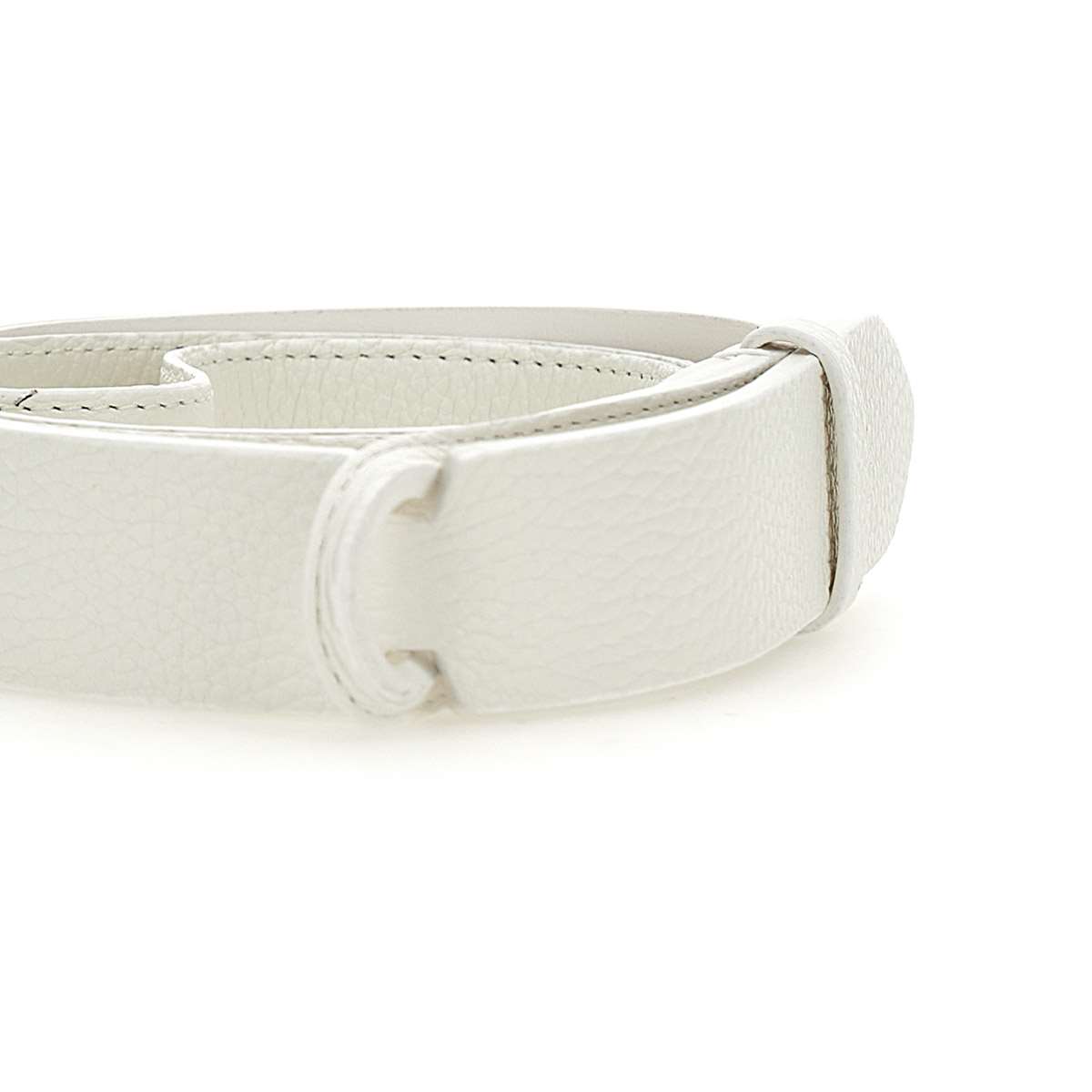 Shop Orciani Nobukle Micron Leather Belt In White