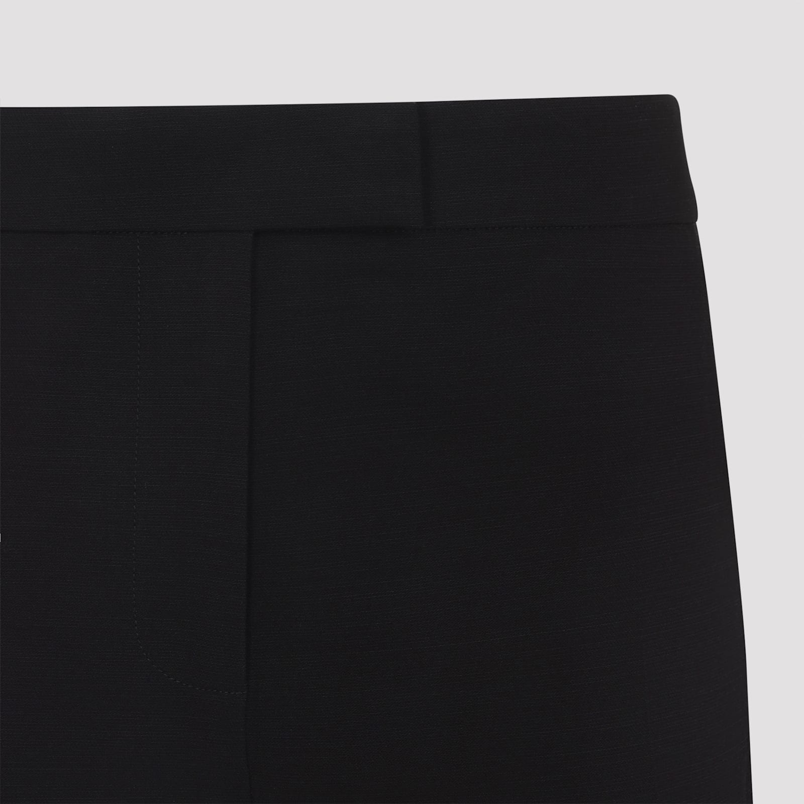 Khaite Straight Leg Black Viscose Pants With Concealed Fastening In Black