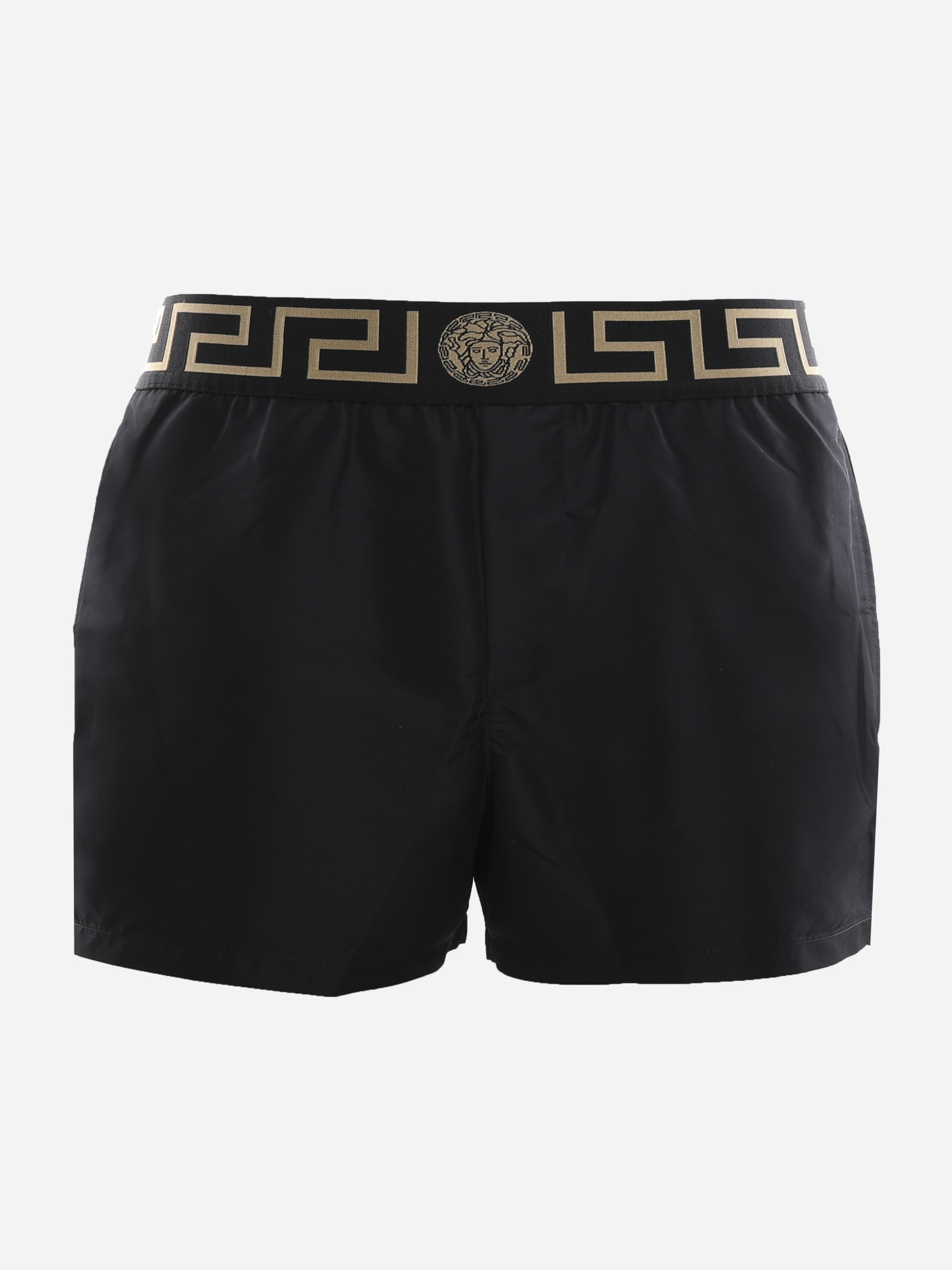 VERSACE SWIMSUIT WITH CONTRASTING GREEK MOTIF,ABU01022 A232415A80G