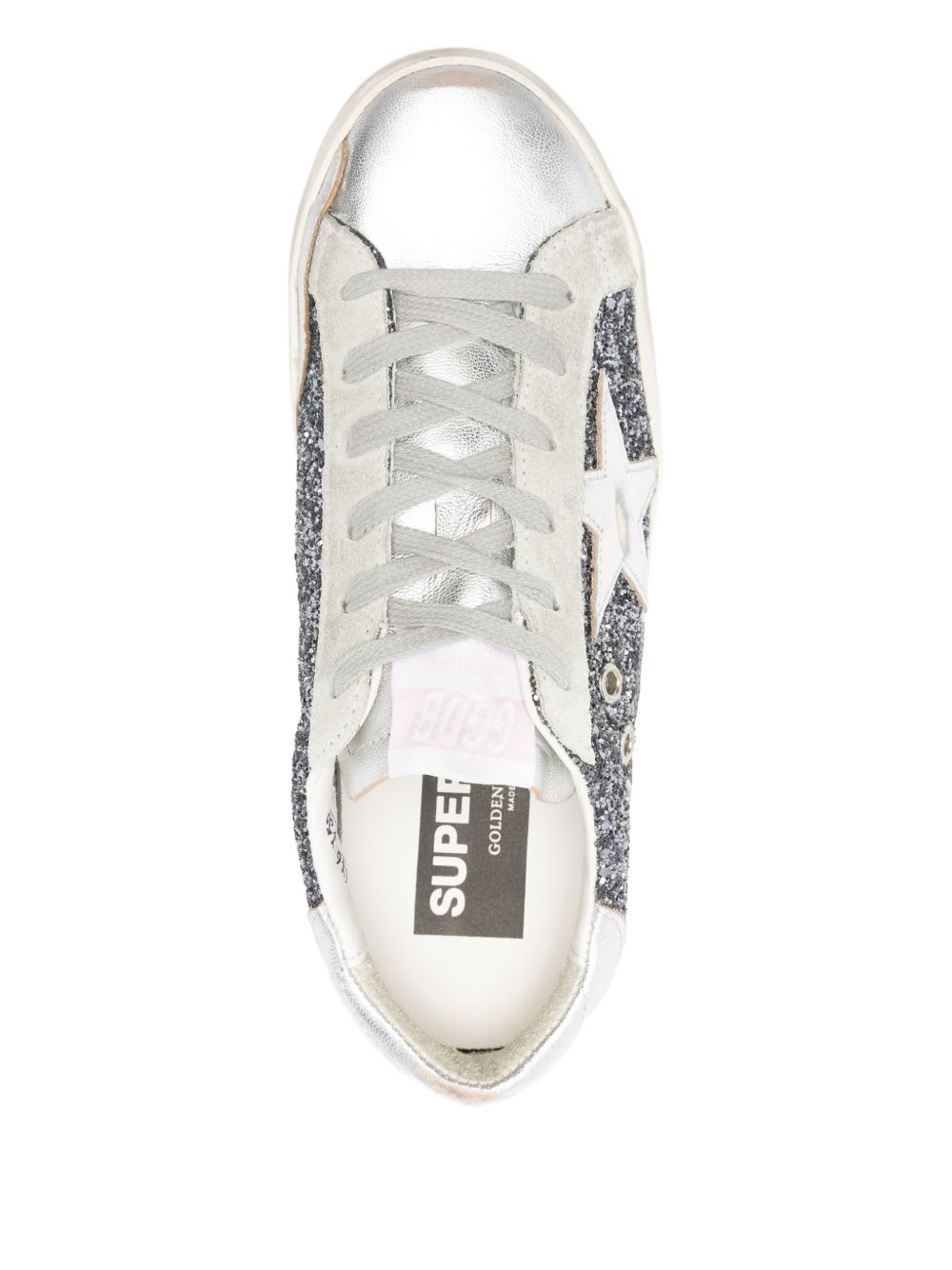 Golden Goose Women Super-star Leather Sneakers In Gray