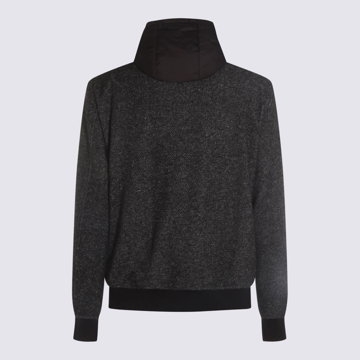 Canali Grey Wool Blend Casual Jacket In Gray