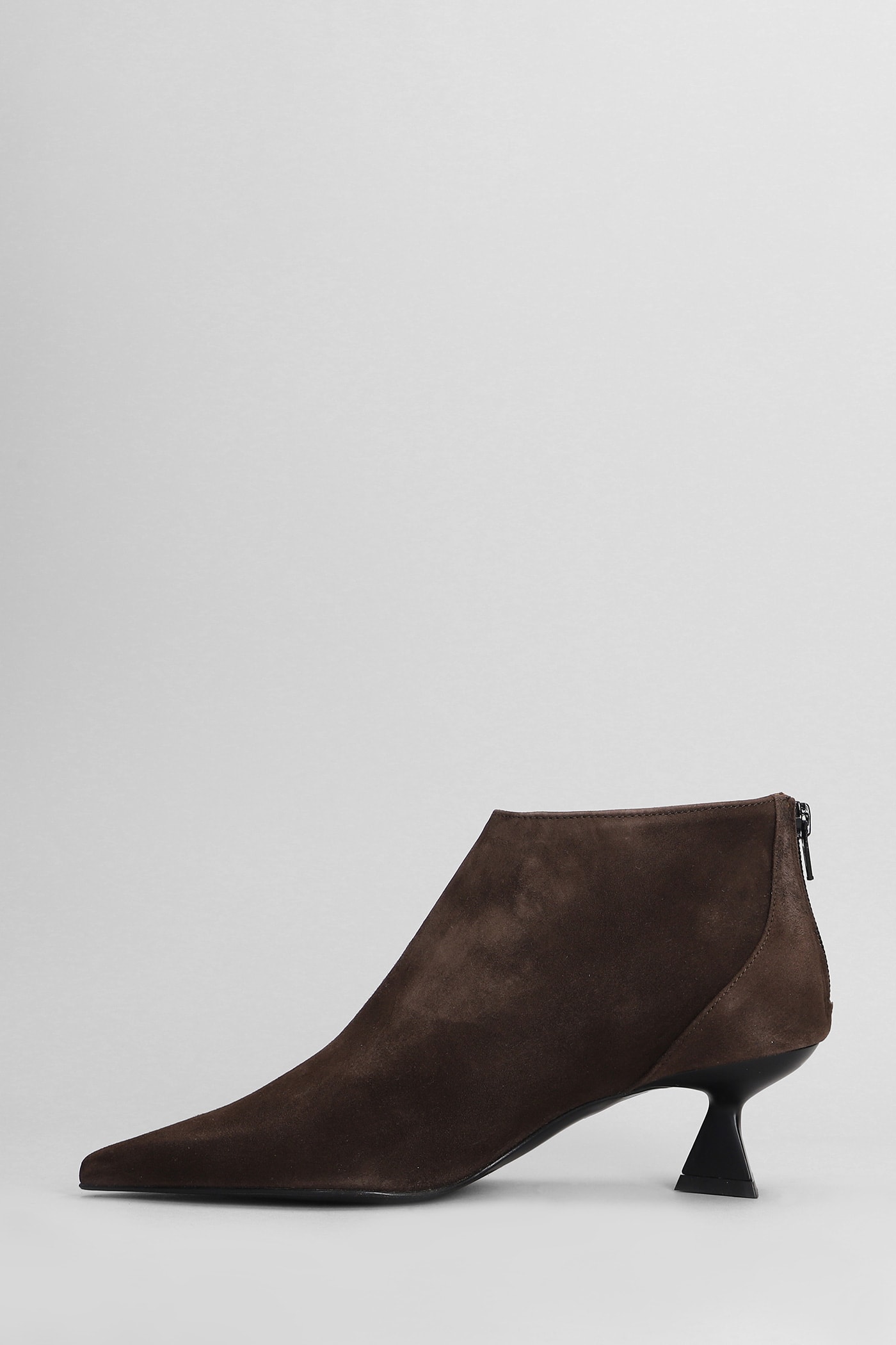 Shop Roberto Festa Esta High Heels Ankle Boots In Brown Suede