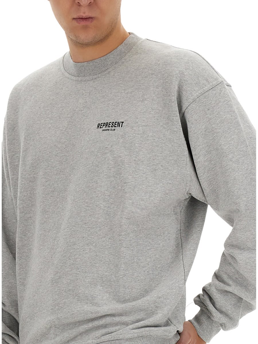 Shop Represent Sweatshirt With Logo In Grey