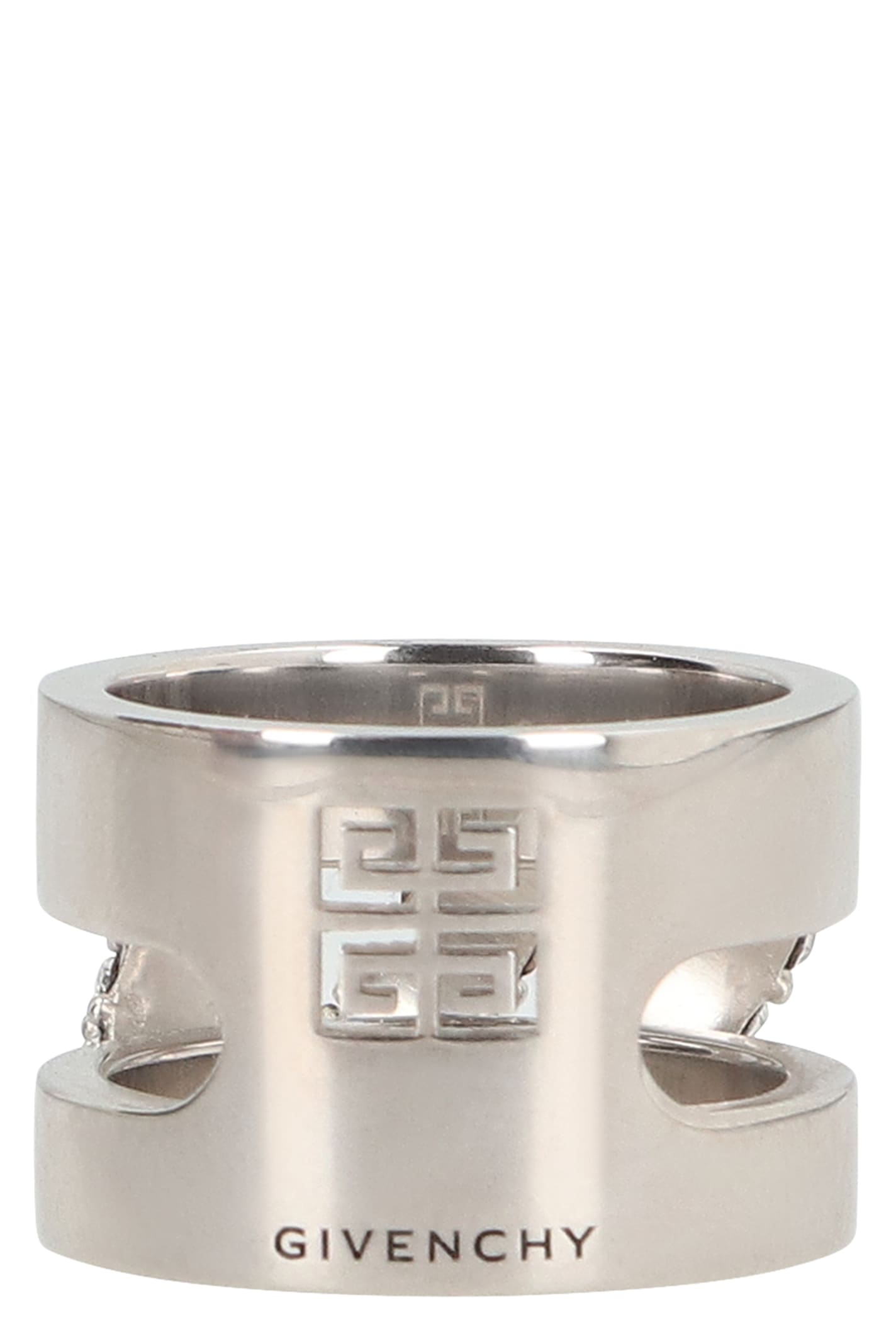 Givenchy Stitch Crystal Ring In Black