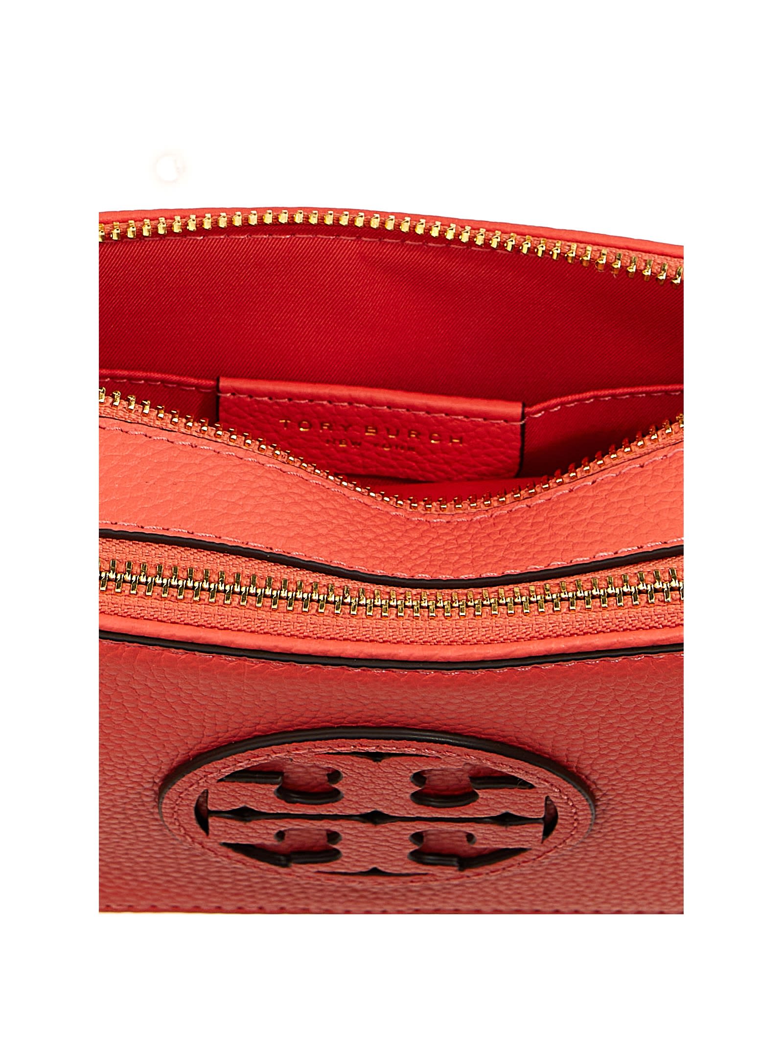 Shop Tory Burch Miller Mini Crossbody Bag In Orange