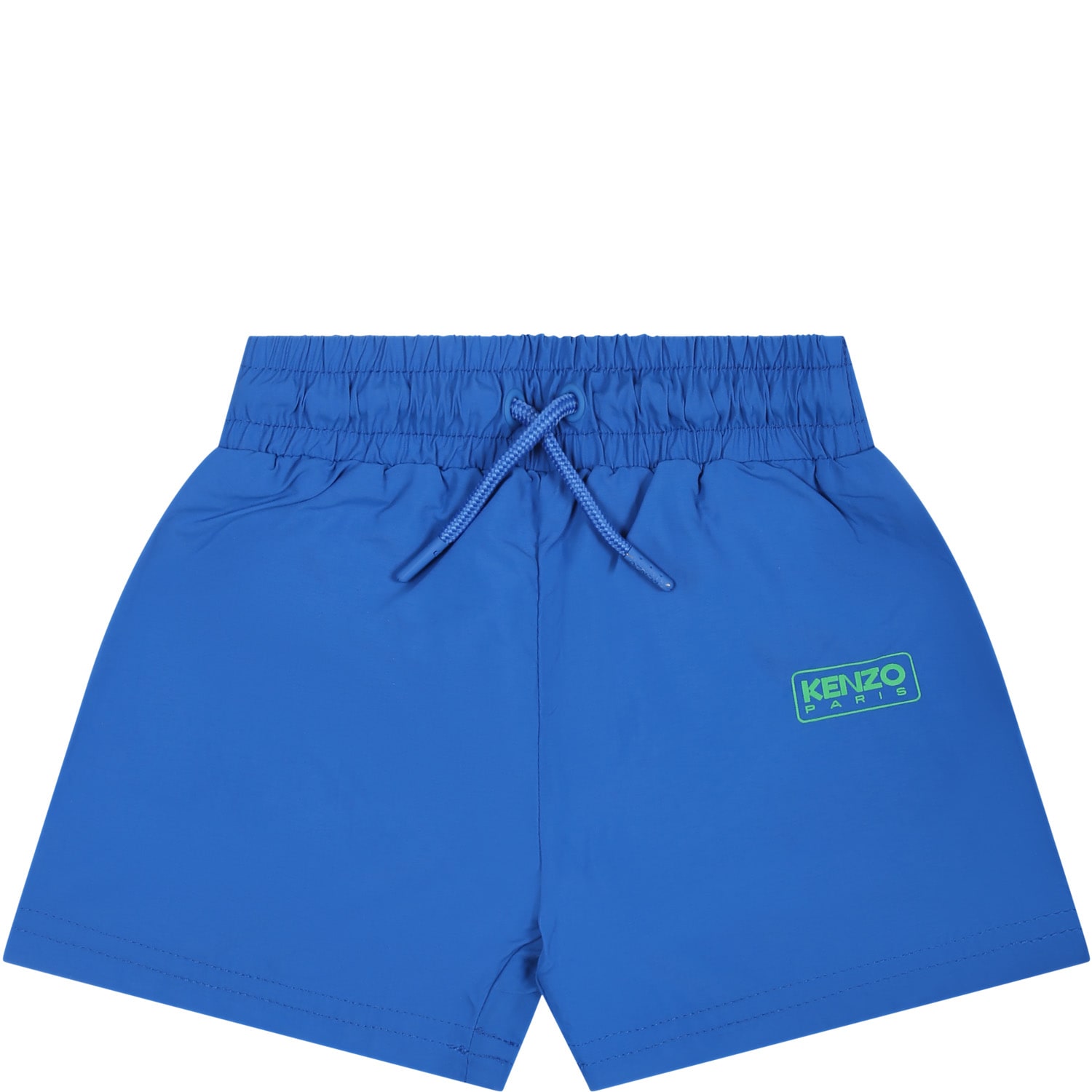Kenzo Light Blue Sea Boxer For Baby Boy With Logo